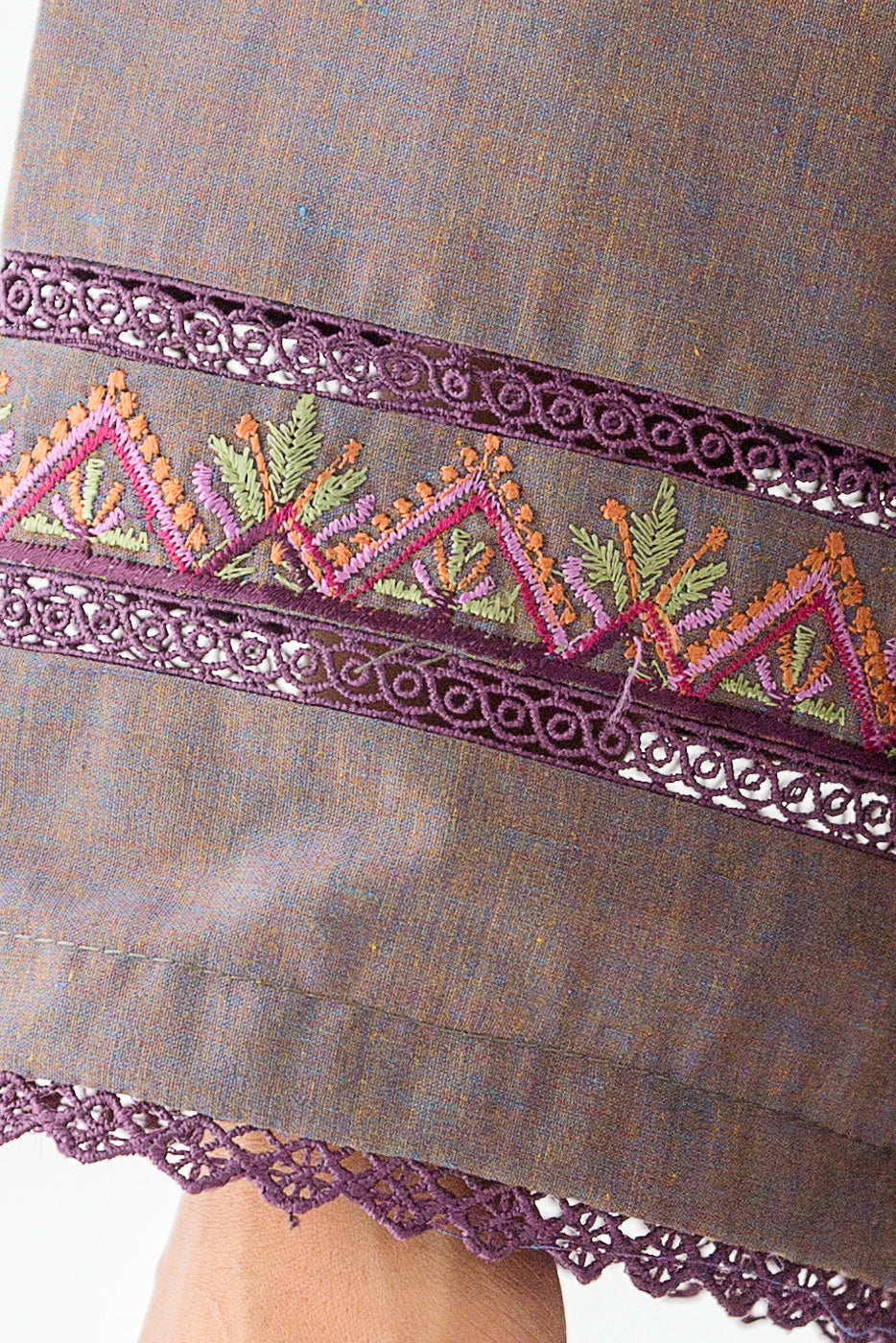 Beechtree - 3 PIECE - EMBROIDERED TWO TONE SUIT - DUSTY FIELD (UNSTITCHED)