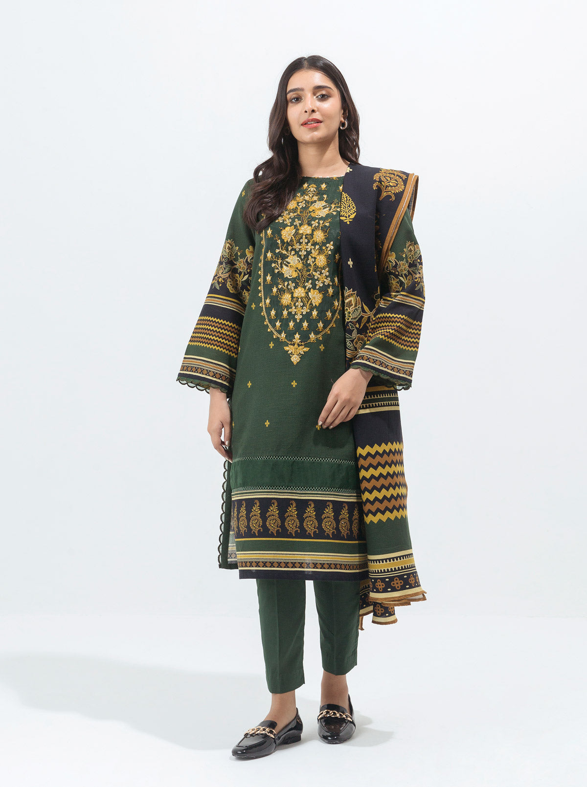 Beechtree - Lush Meadow-Embroidered-3P (UNSTITCHED)