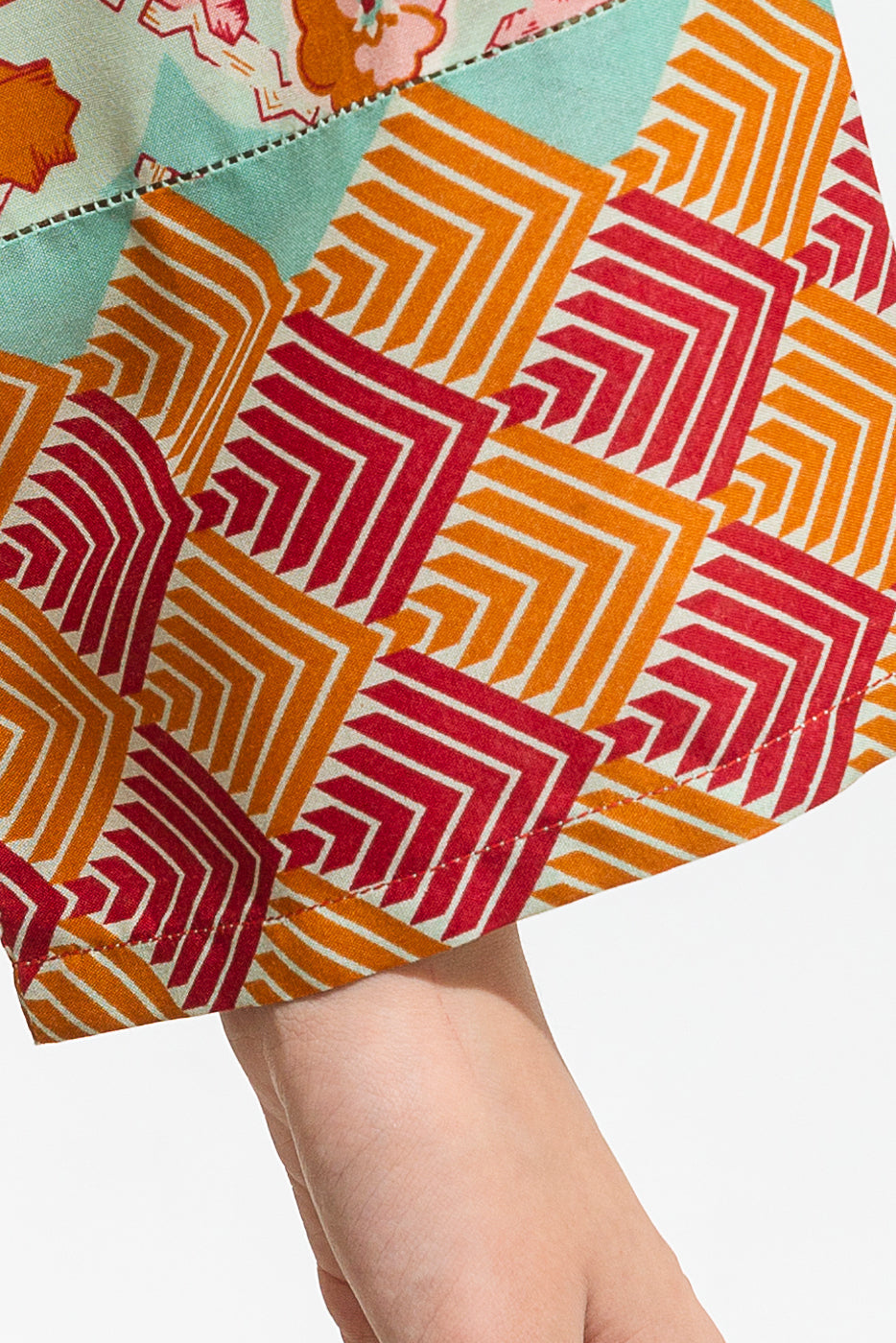 Beechtree - 3 PIECE - PRINTED VISCOSE SUIT - MINT IVY (UNSTITCHED)