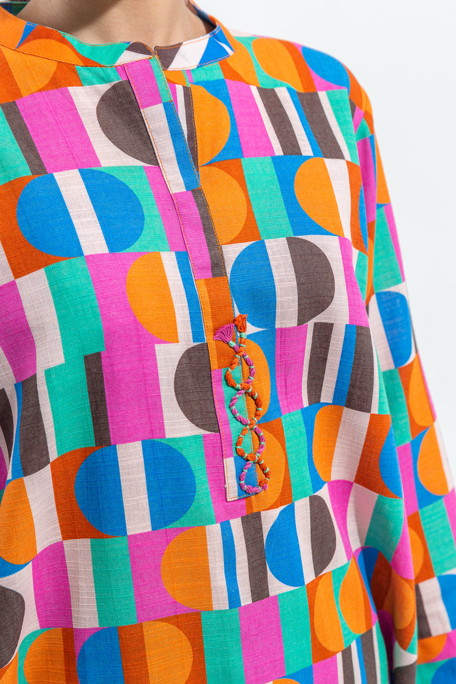 Beechtree - PRINTED SLUB KHADDAR SHIRT (PRET)