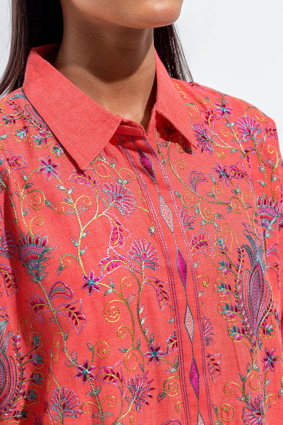 Beechtree - EMBROIDERED TWILL SHIRT (PRET)