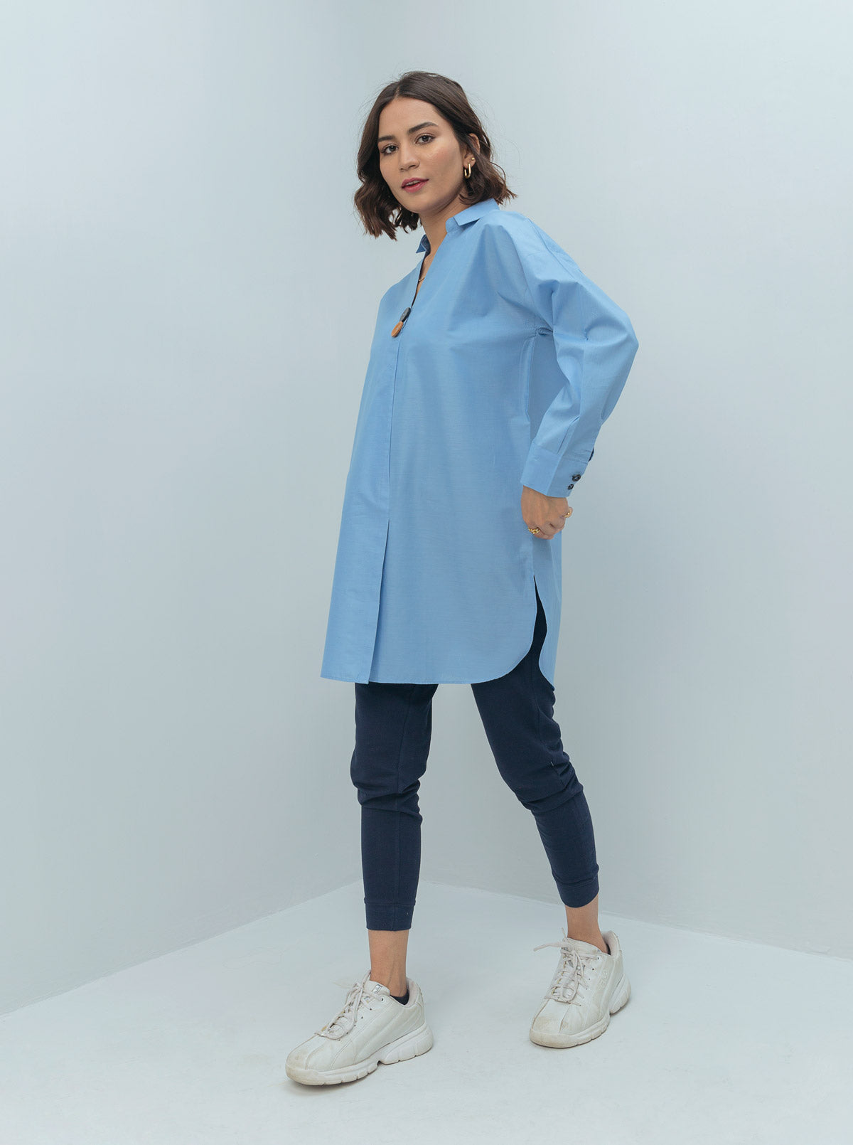 Beechtree - Blue Multi Buttoned Collar Shirt
