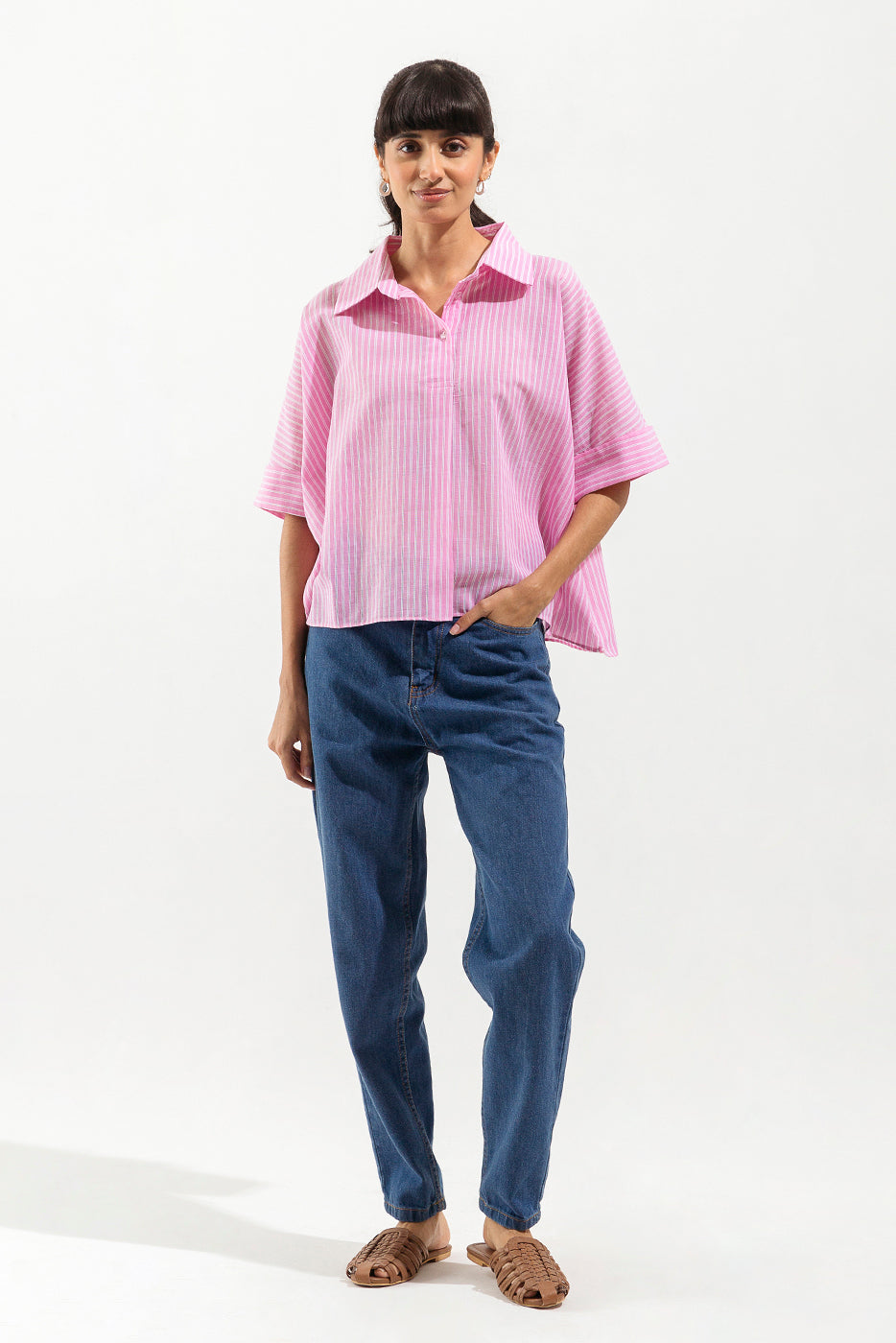 Beechtree - Light Pink Textured Top