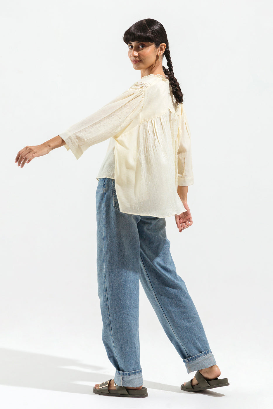 Beechtree - Off White Textured Top