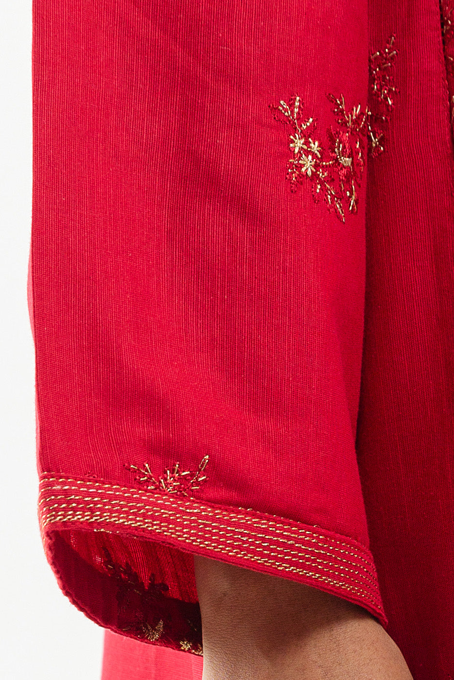 Beechtree - EMBROIDERED SLUB KHADDAR SHIRT (PRET)