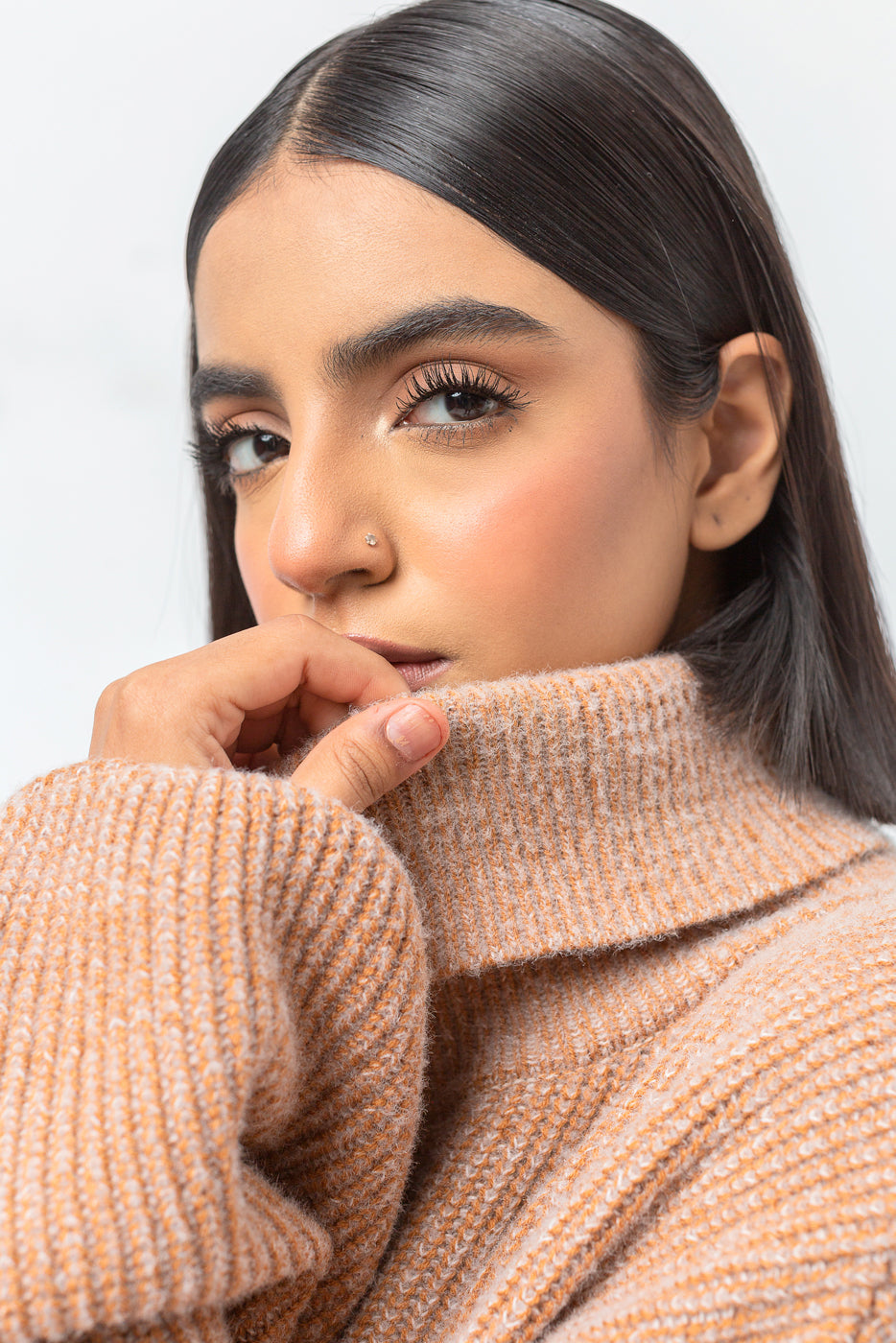 Beechtree - Beige Melange Sweater Dress