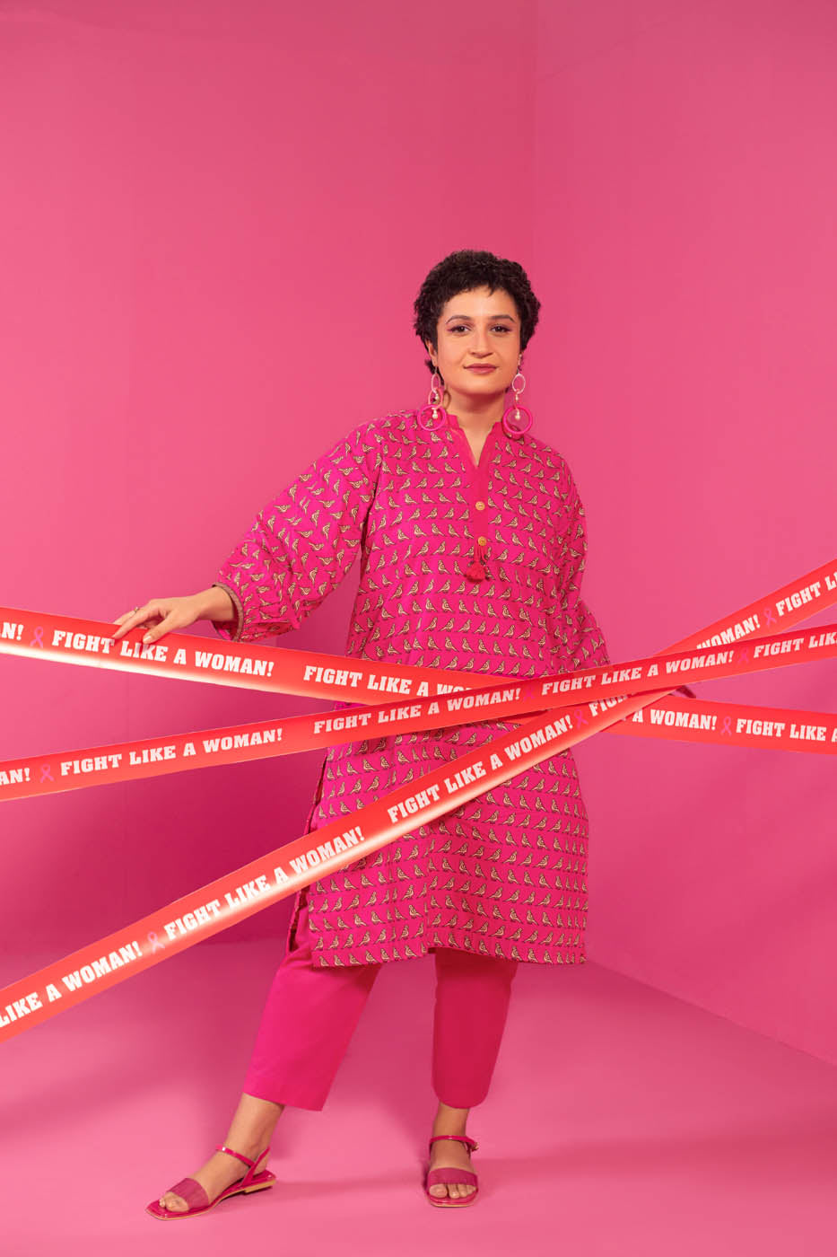 Printed Embroidered Cambric Kurti