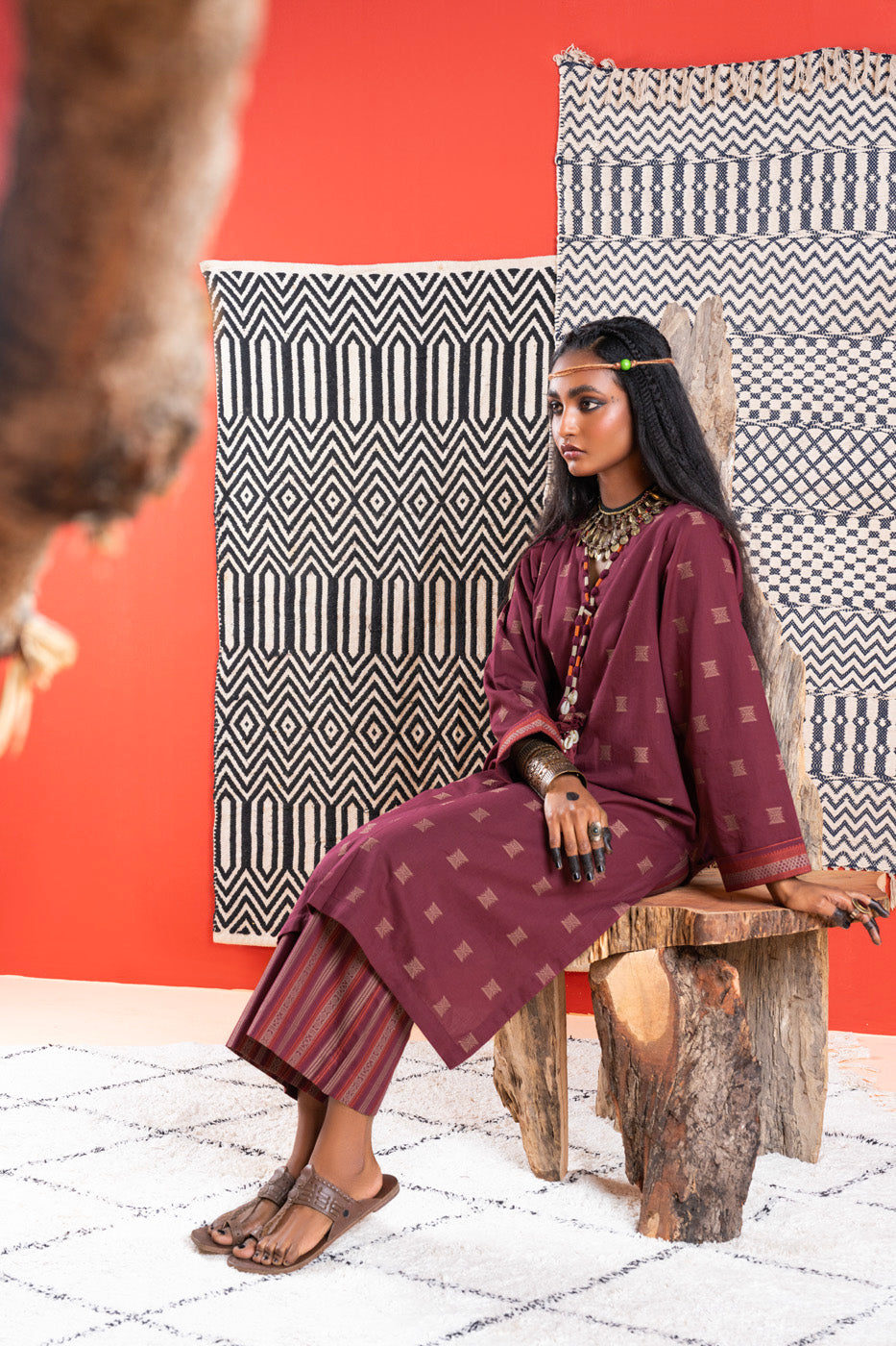 2 Pc Printed Jacquard Outfit