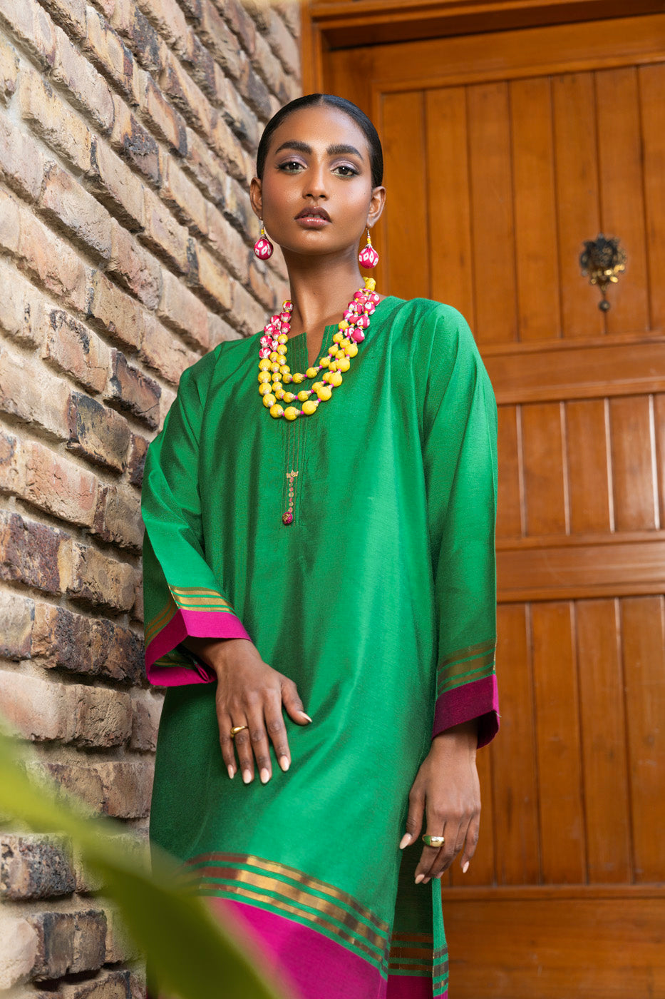 2 Pc Dyed Zari Outfit