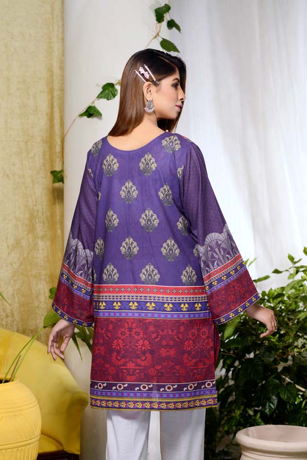 Adan's Libas - Eleganza - Digital Printed Unstitch Lawn Kurti