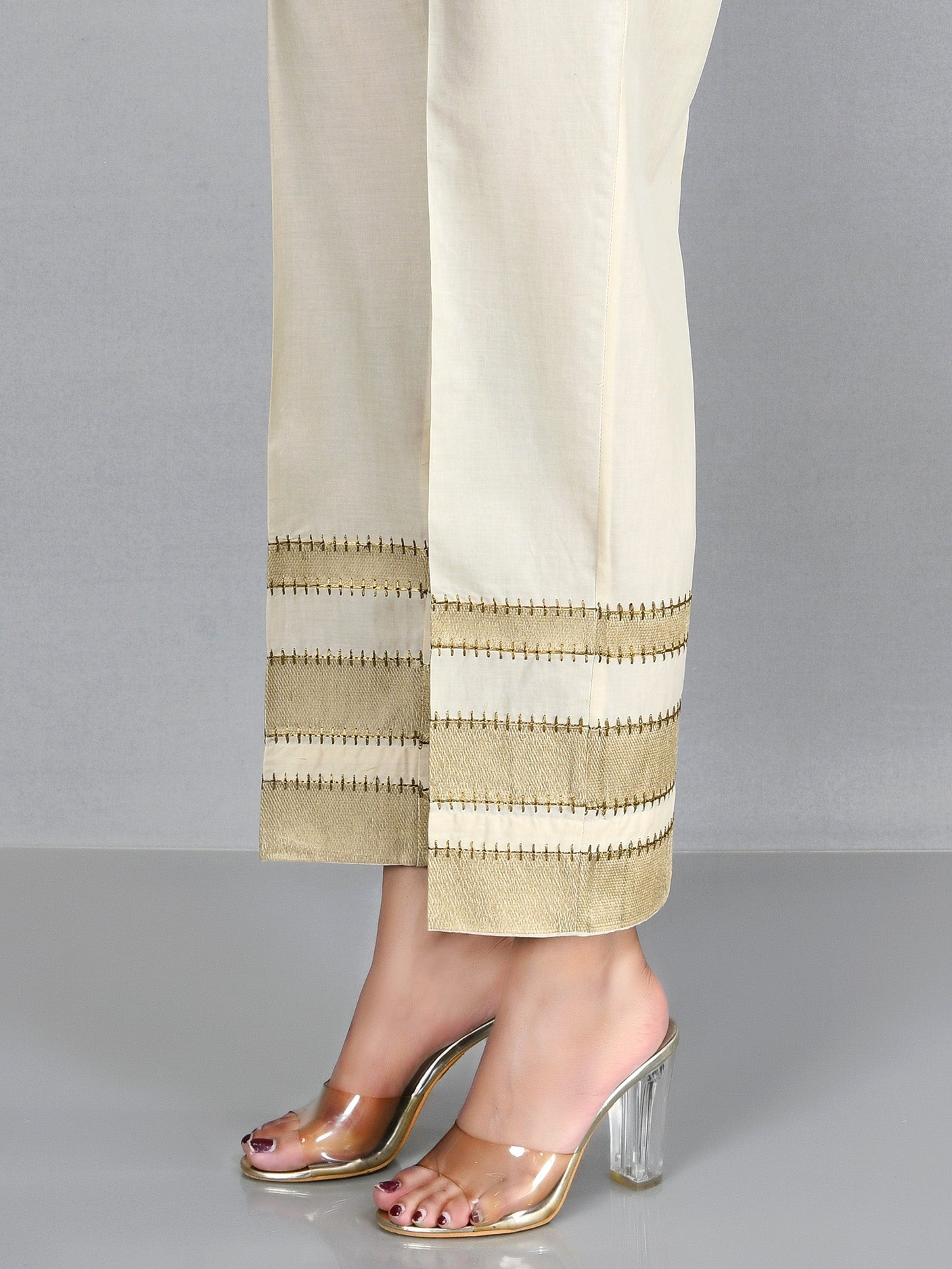 Embroidered Cambric Pants