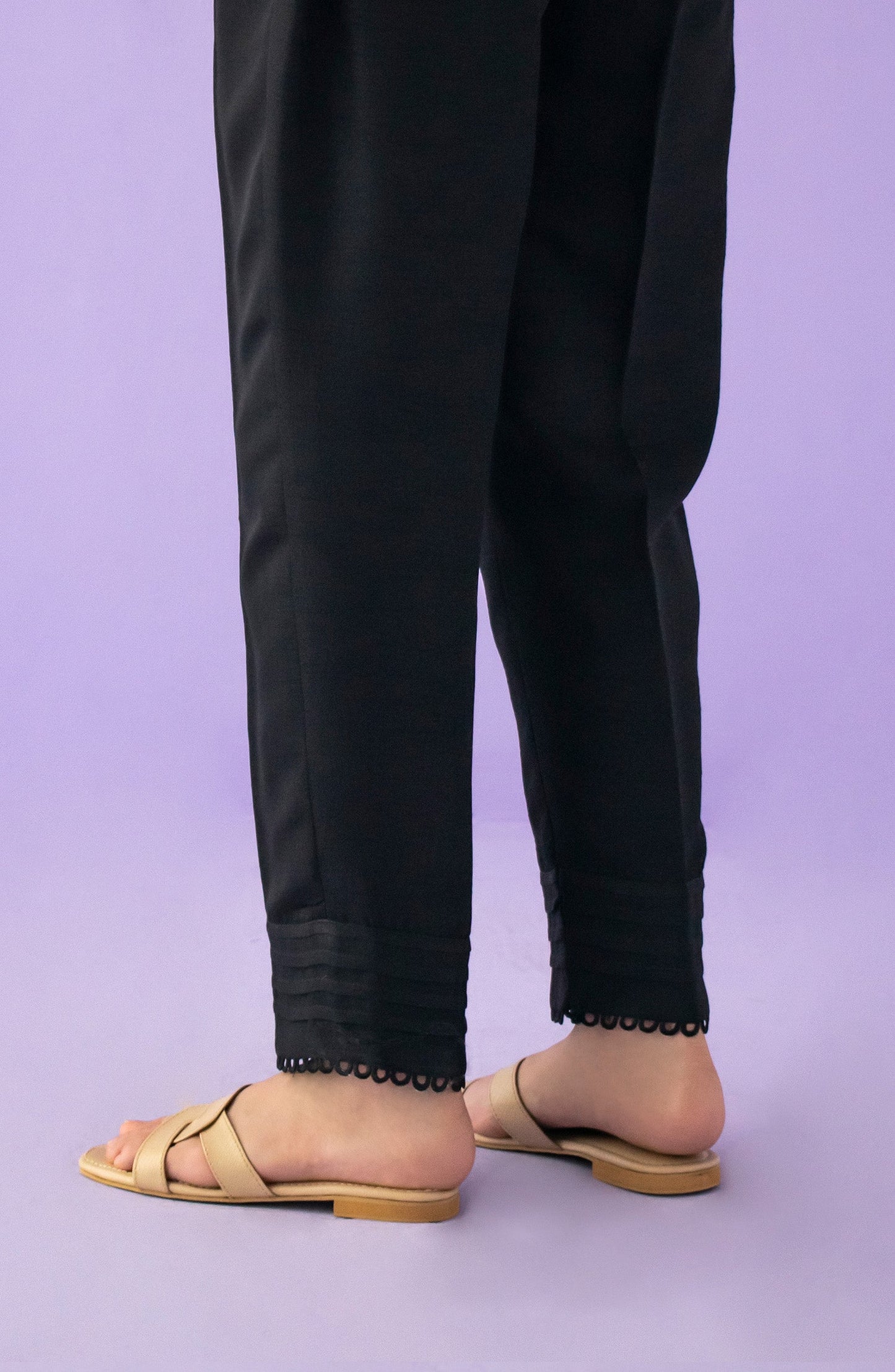 Orient - Stitched Bottoms 1 Piece Plain Raw Silk Trouser