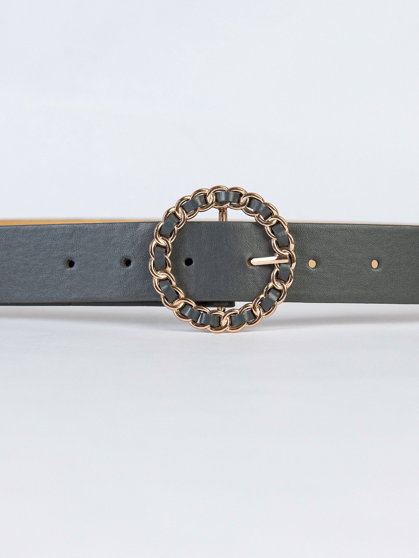 Textured Ring Buckle Belt