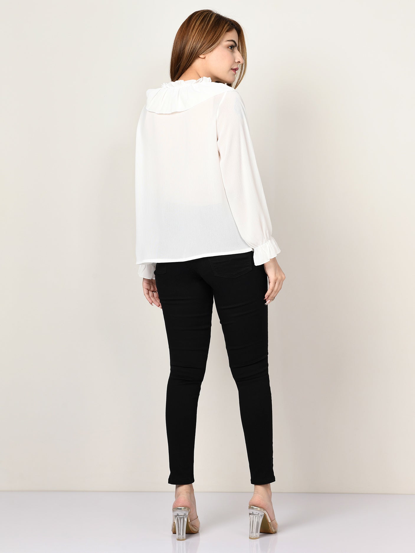 Limelight - Ruffle Neck Top