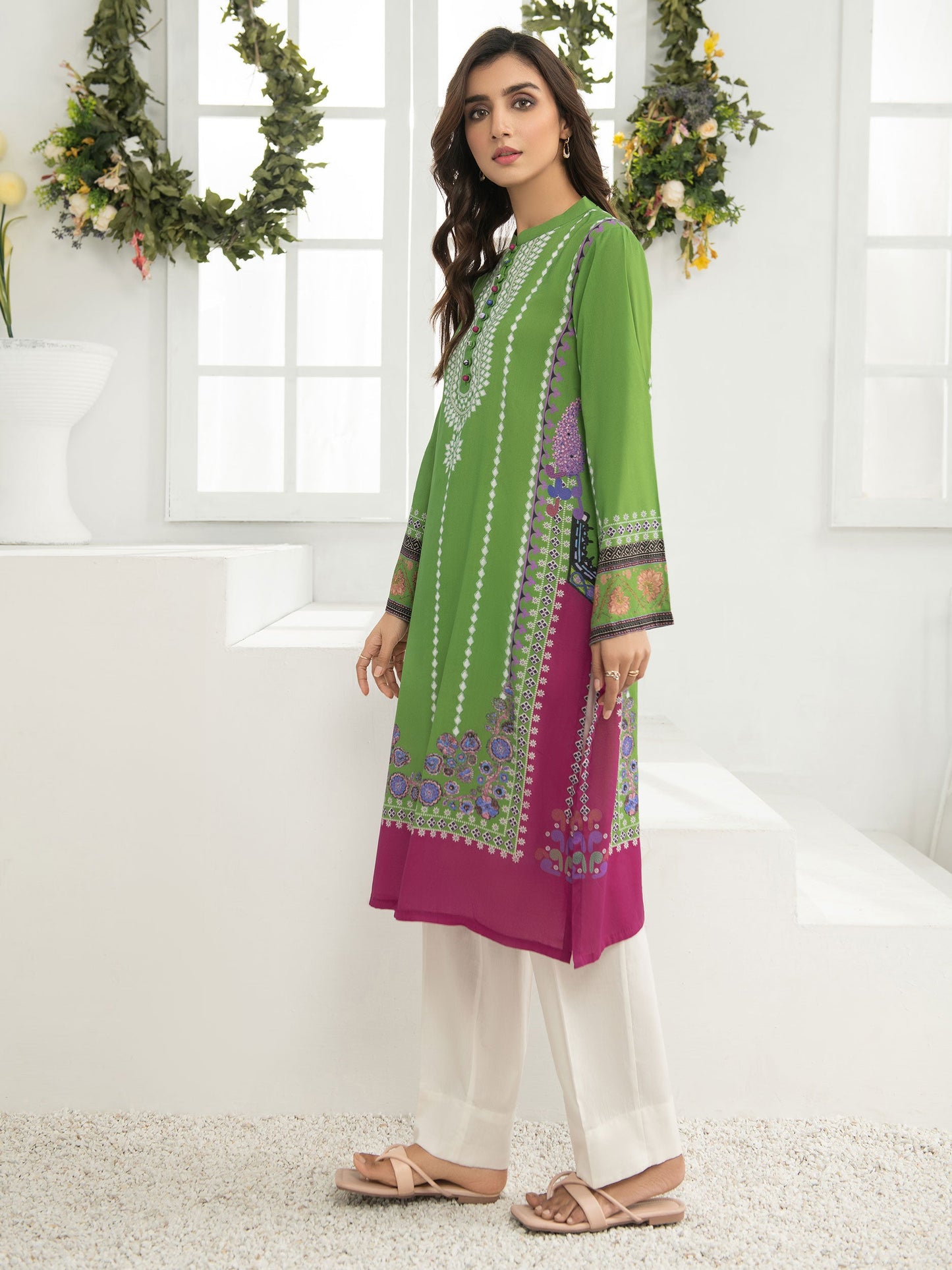 Limelight - Viscose Lawn Shirt-Printed (Unstitched)