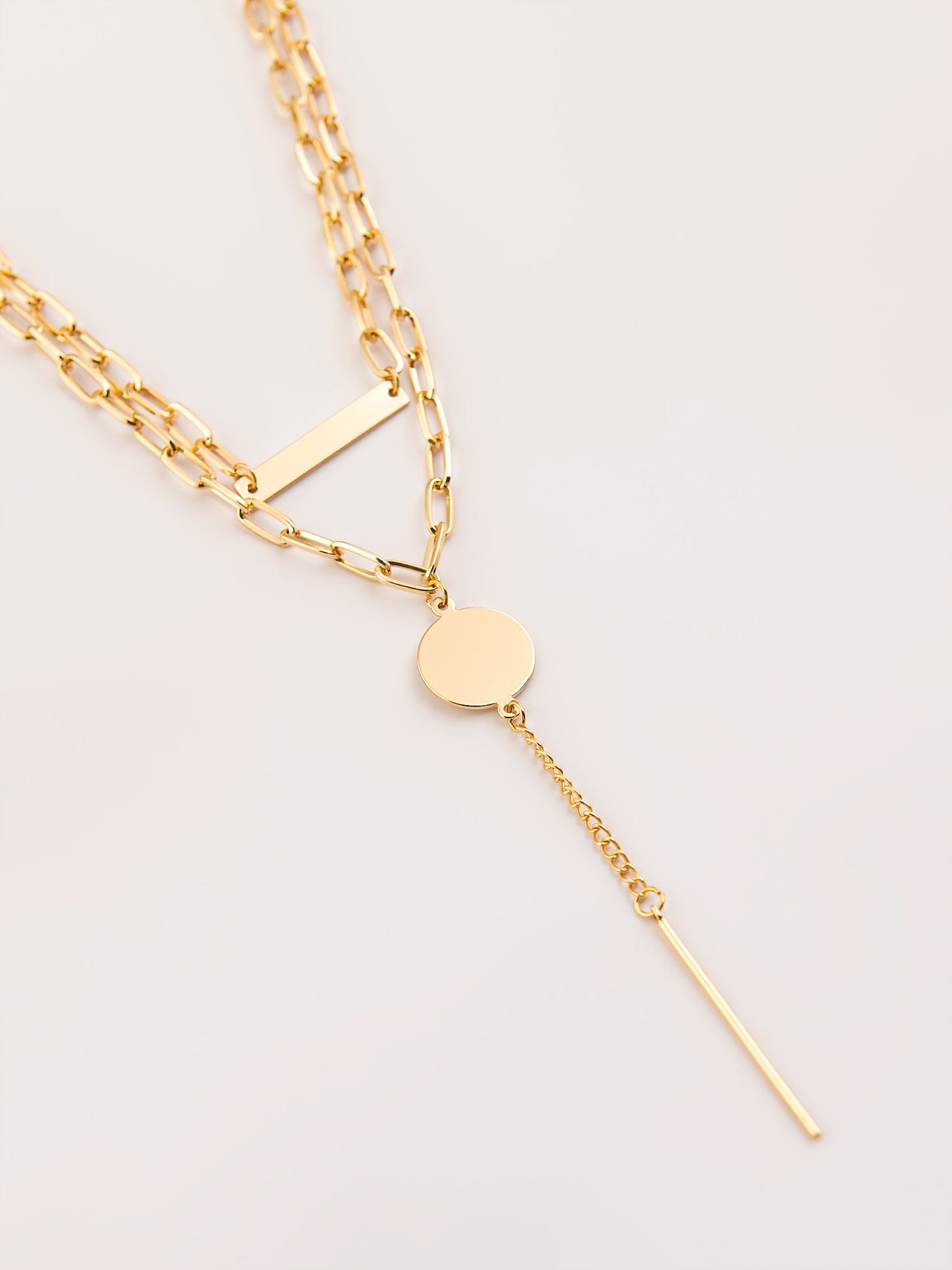 Metallic Loop Layered Necklace