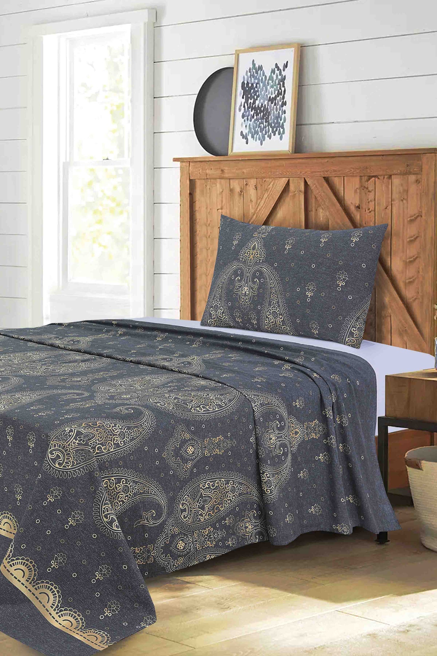 Nishat Linen - Decorative Paisley Sheet Set