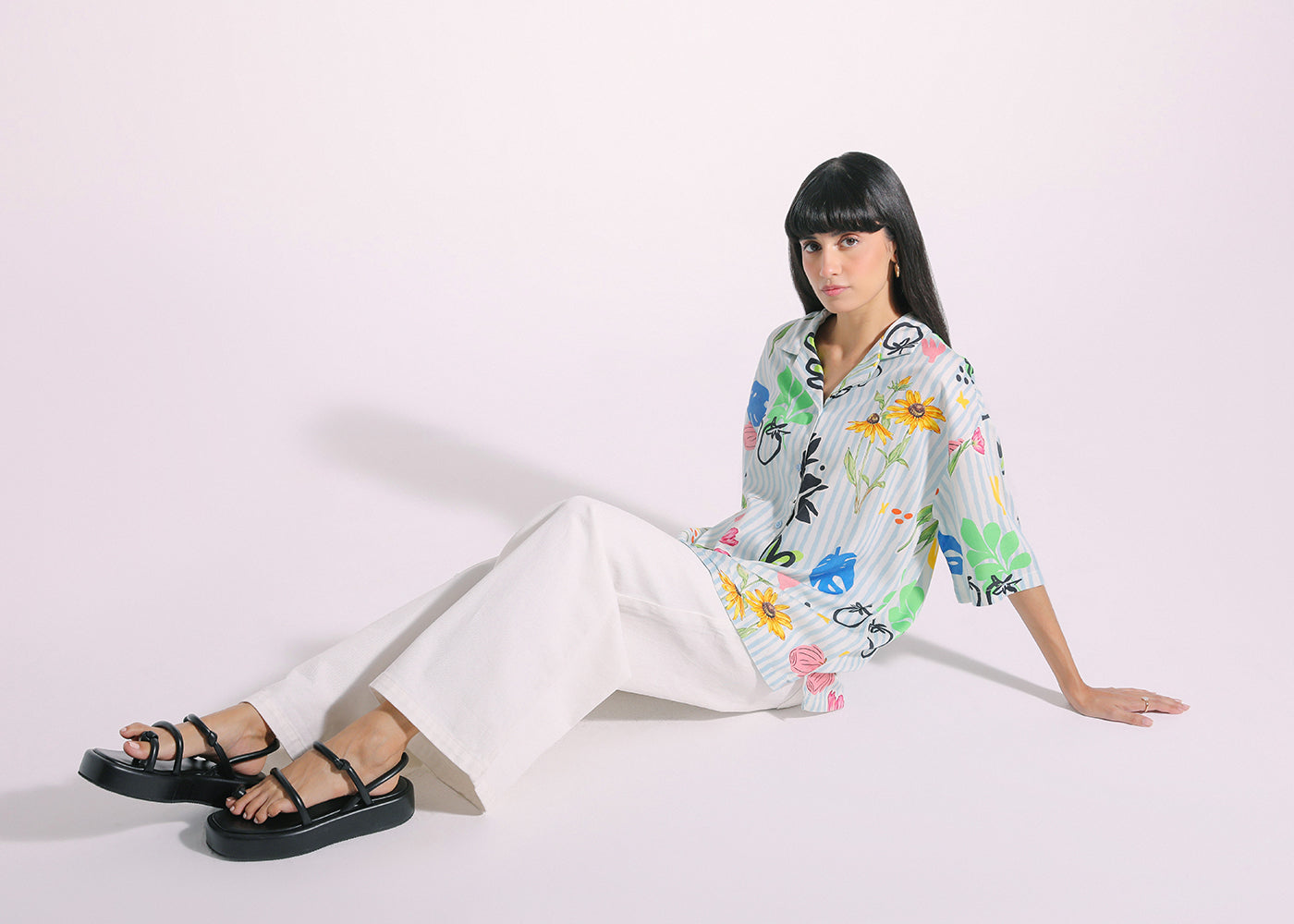 Ethnic - PRINTED BUTTON DOWN SHIRT (E0803/108/634)