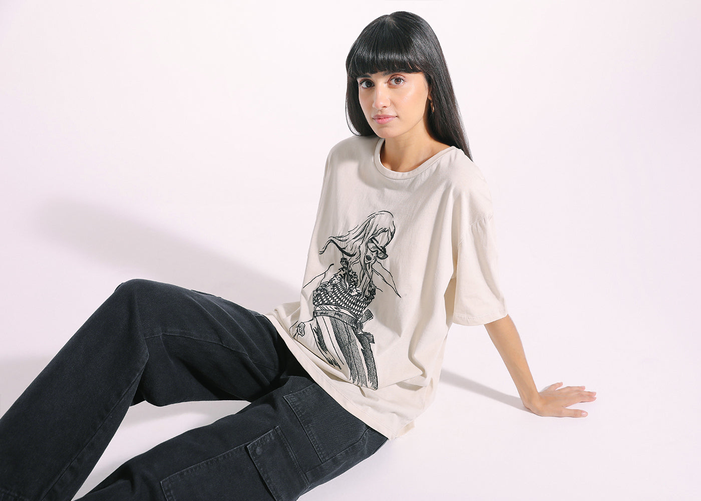 Ethnic - EMBROIDERED T-SHIRT (E1036/108/006)