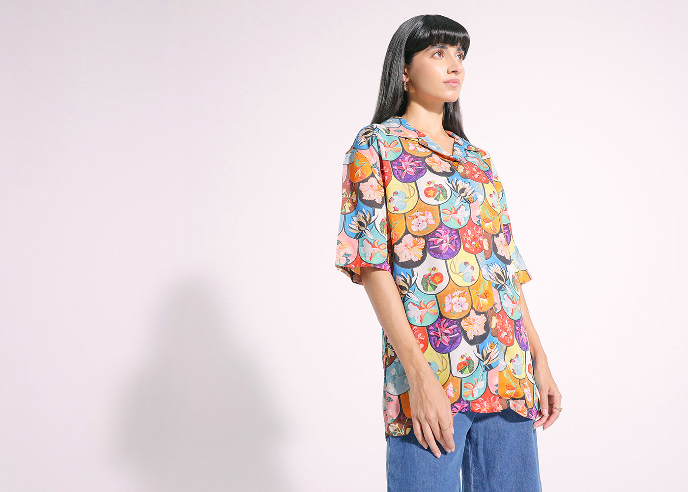 Ethnic - PRINTED BUTTON DOWN SHIRT (E1063/108/214)