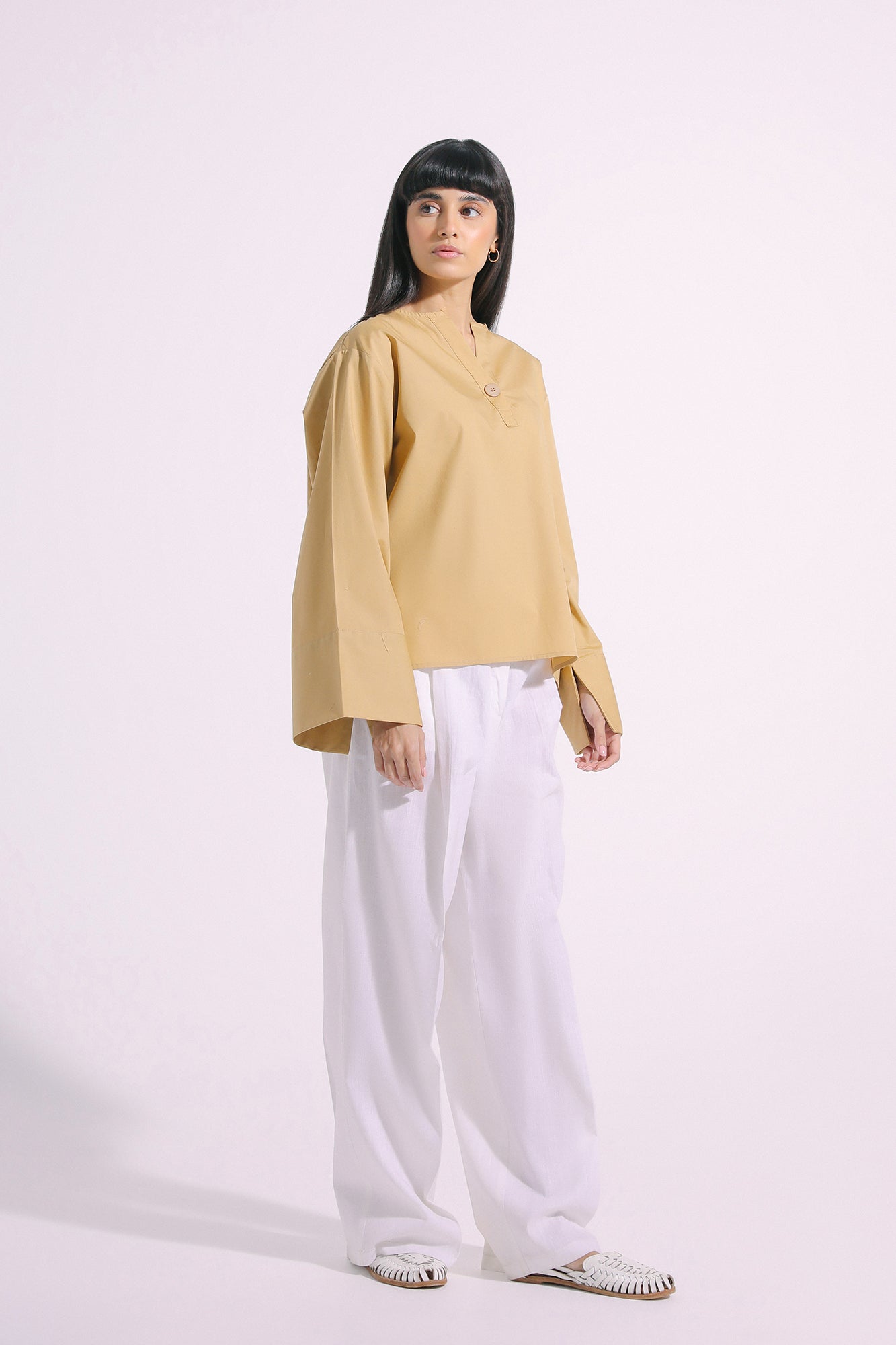 Ethnic - SOLID V NECK TOP (E1082/108/113)