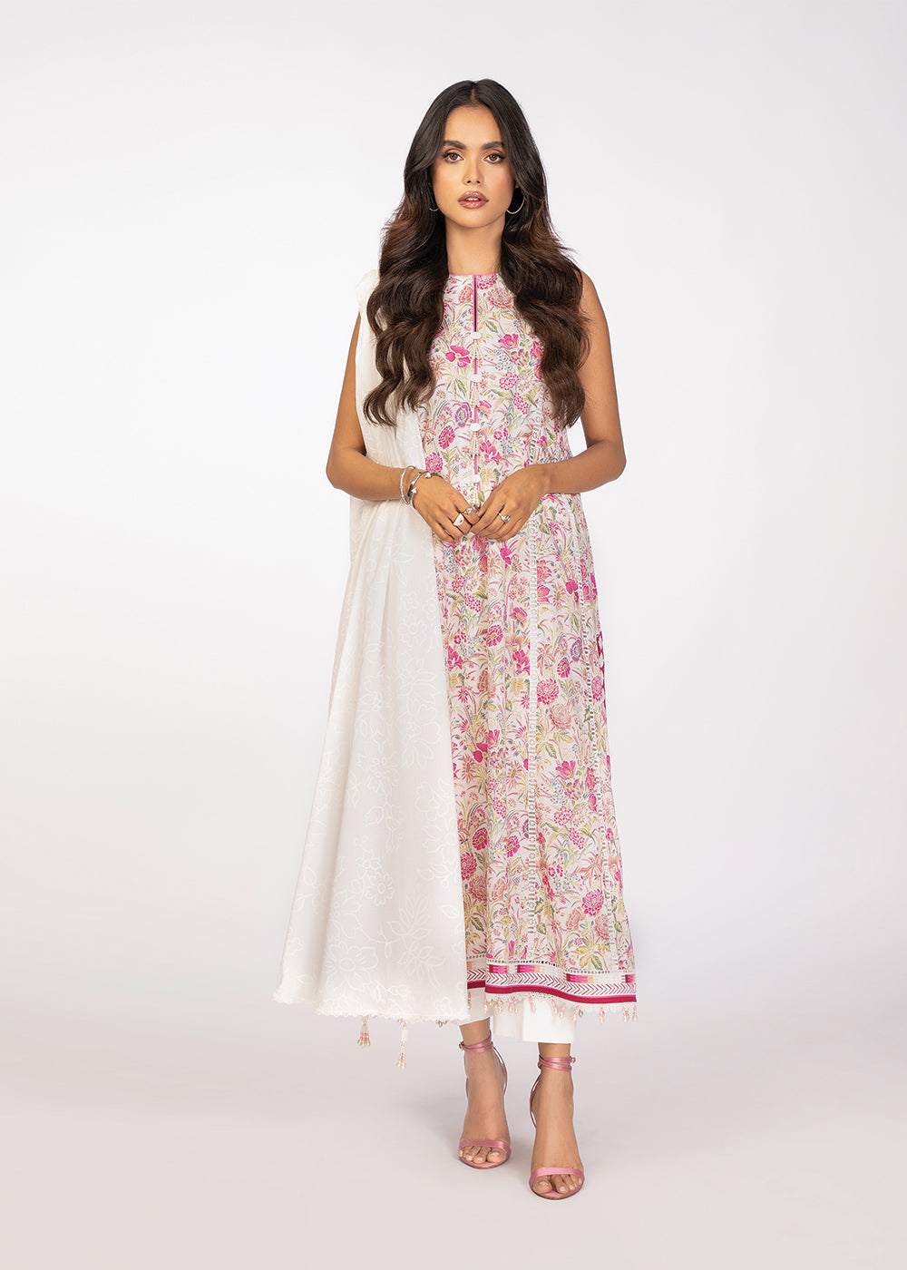 2 Pc Printed Lawn Suit With Lawn Dupatta