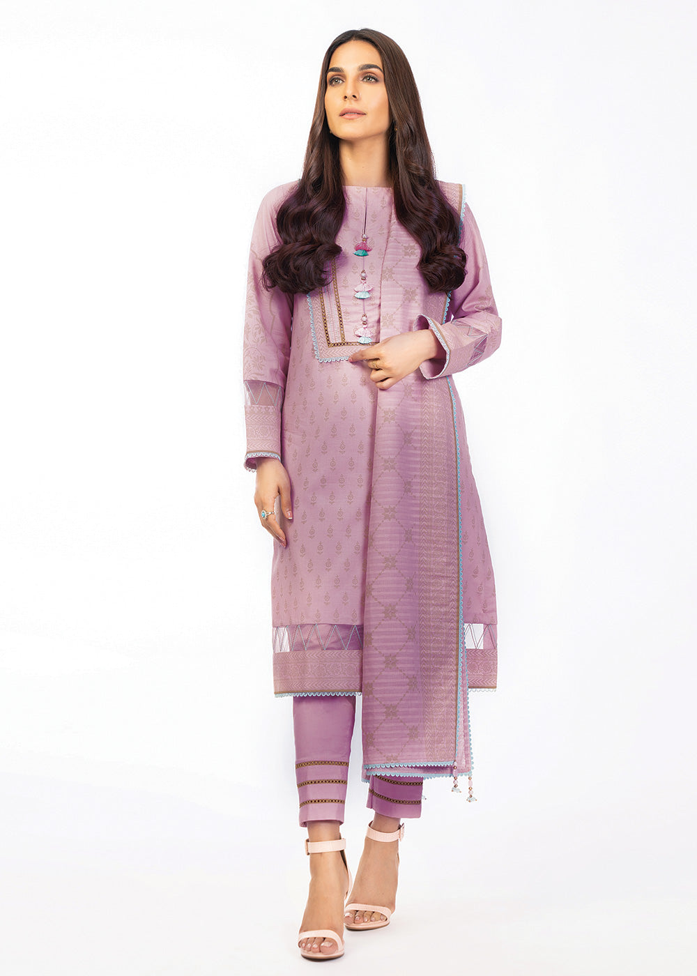 2 Pc Printed Lawn Suit With Lawn Dupatta