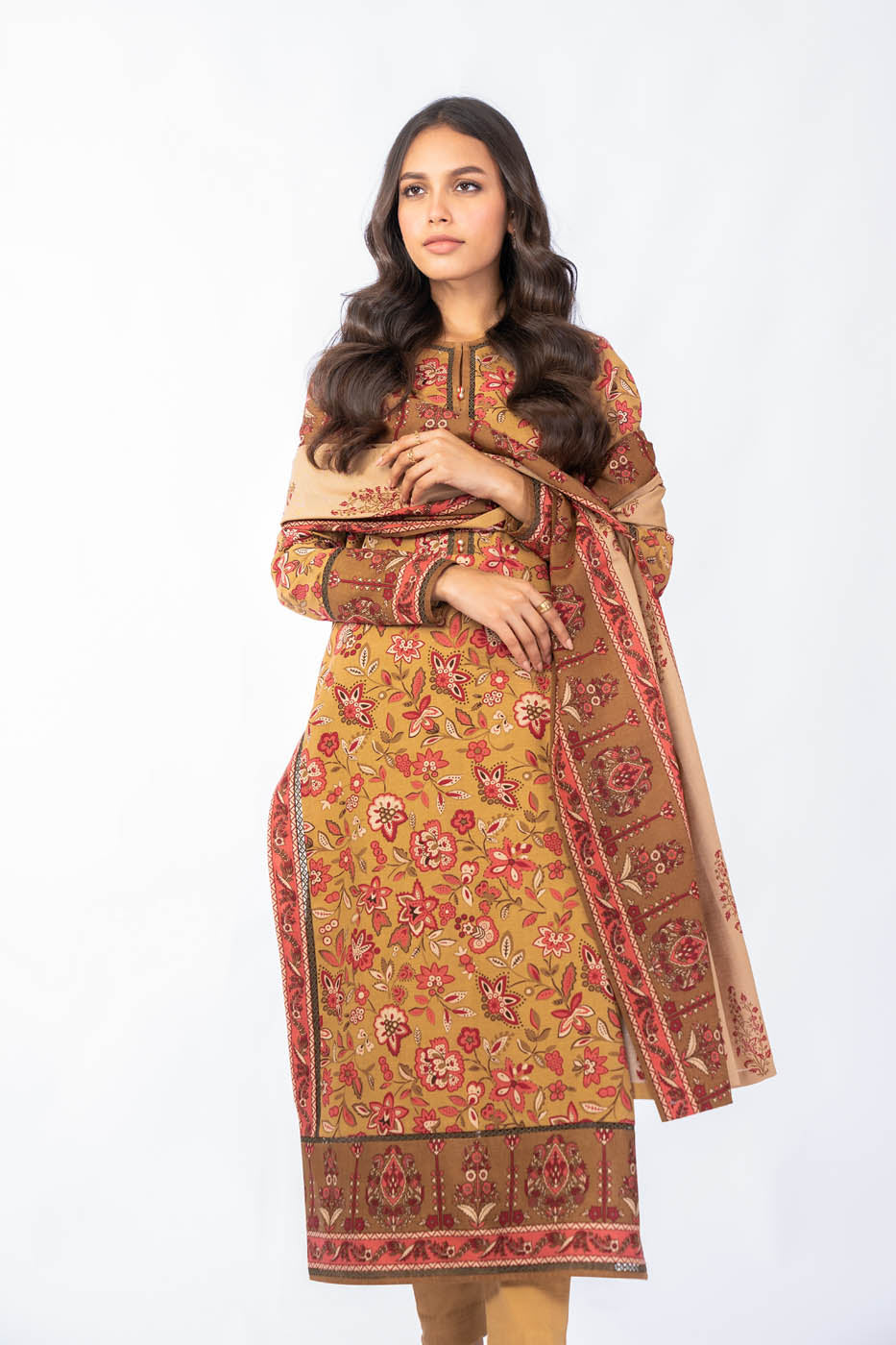 2 Pc Printed Lawn Suit With Lawn Dupatta