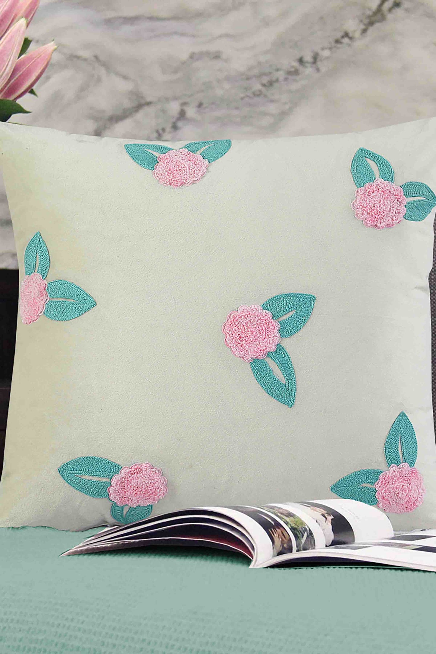 Nishat Linen - Floralful Cushion Cover Emb