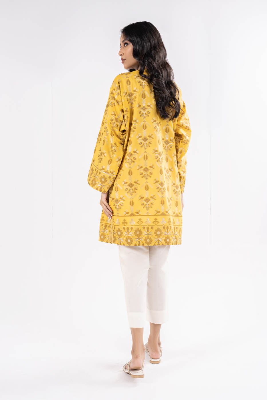 Dyed Jacquard Kurti