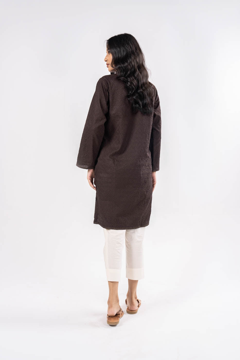 Dyed Chikan Kari Kurti