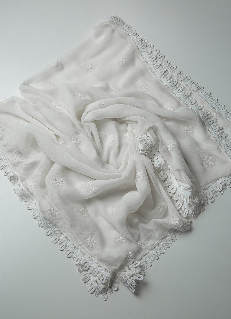 Chiffon Lace Dupatta