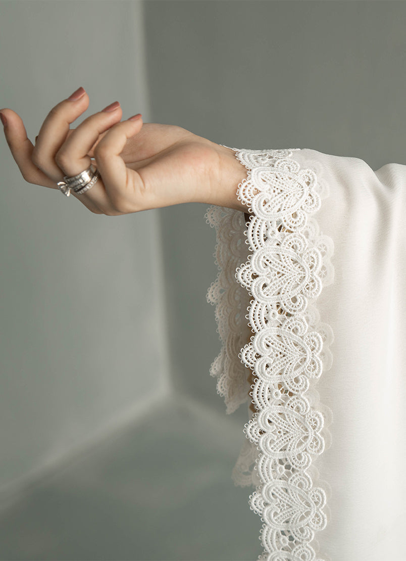 Applique Lace Dupatta