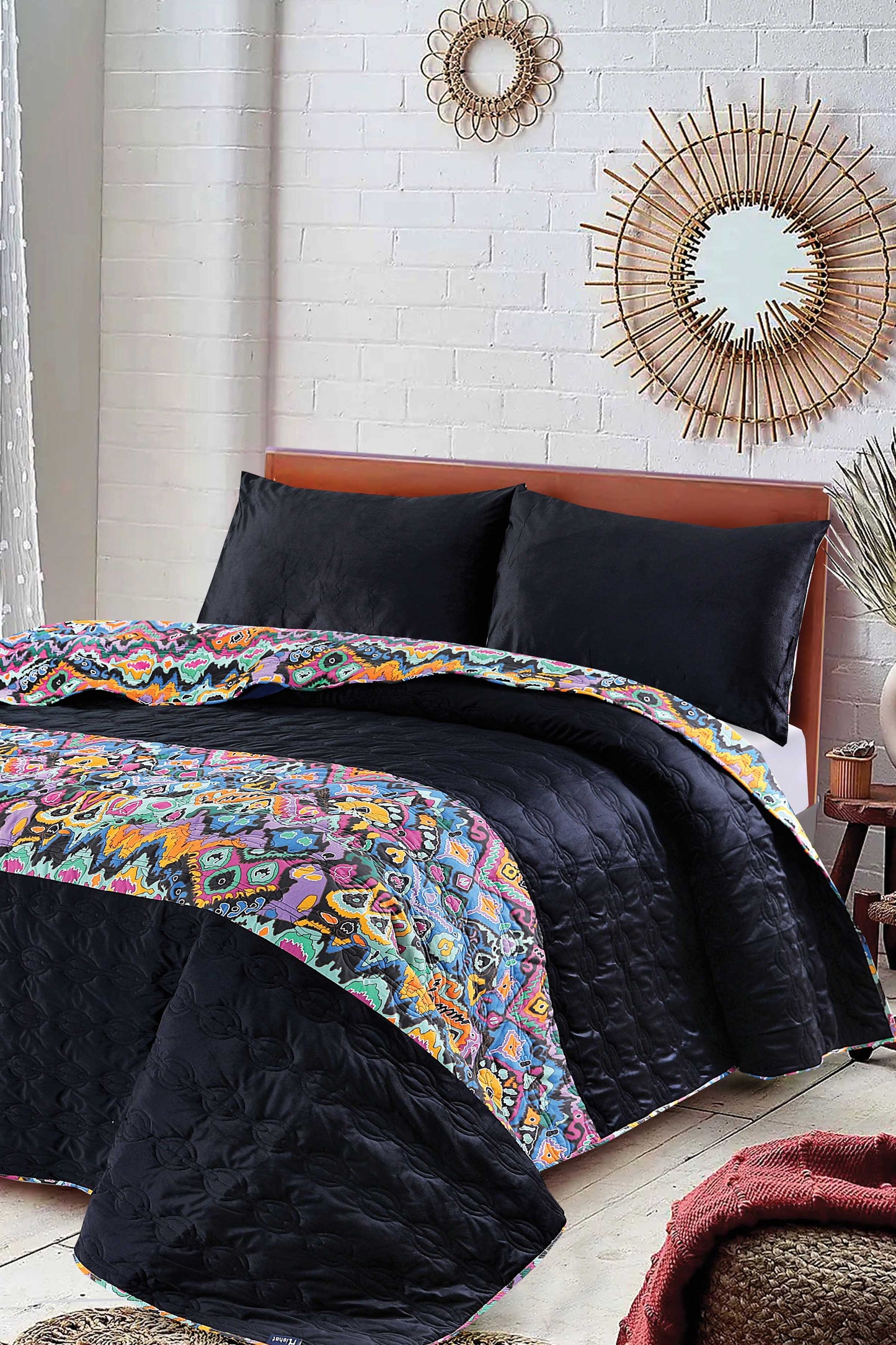 Nishat Linen - Ikat Tie Bed Spread