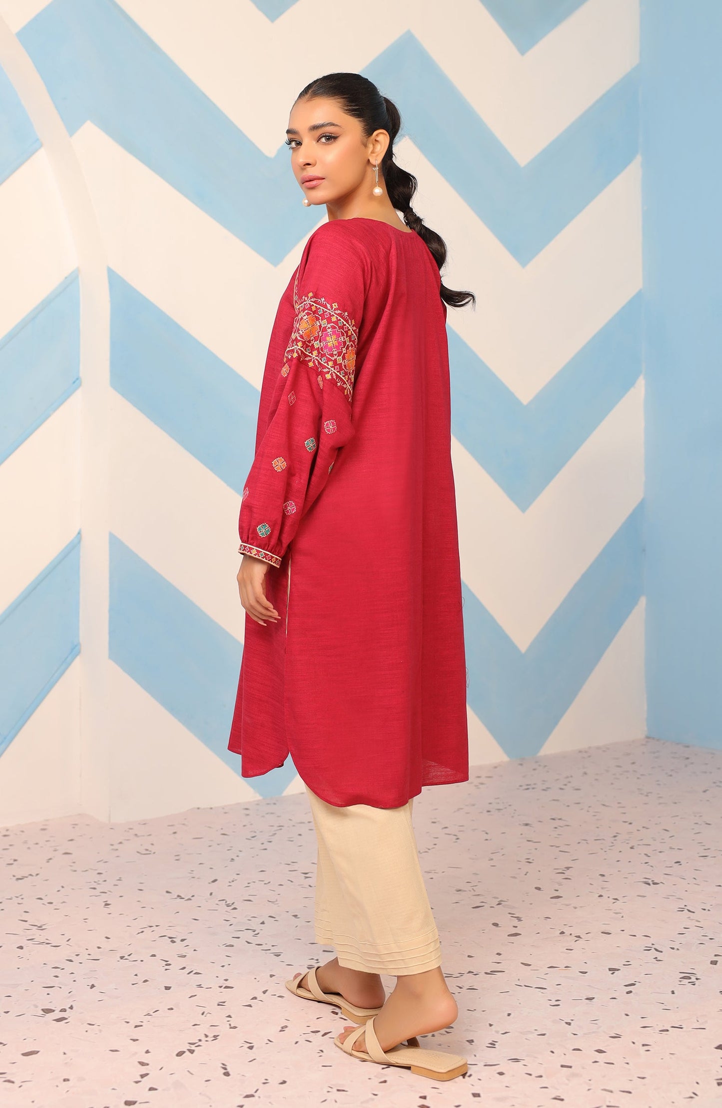 Orient - Stitched 1 Piece Embroidered Khaddar Shirt