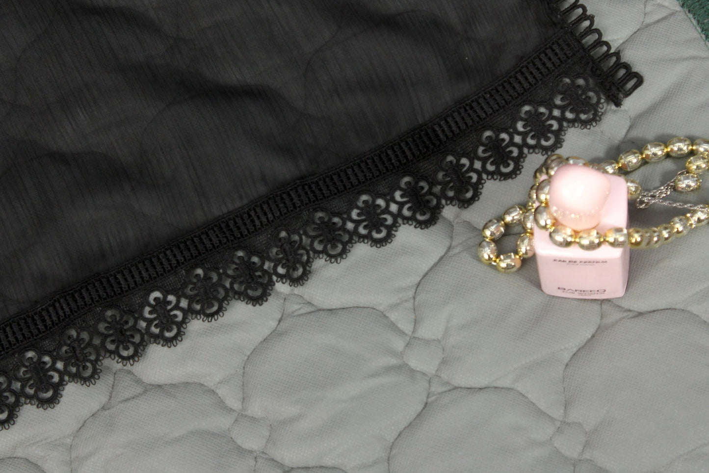 Bareeq Outfits - Black Chiffon Lace Detailing Dupatta