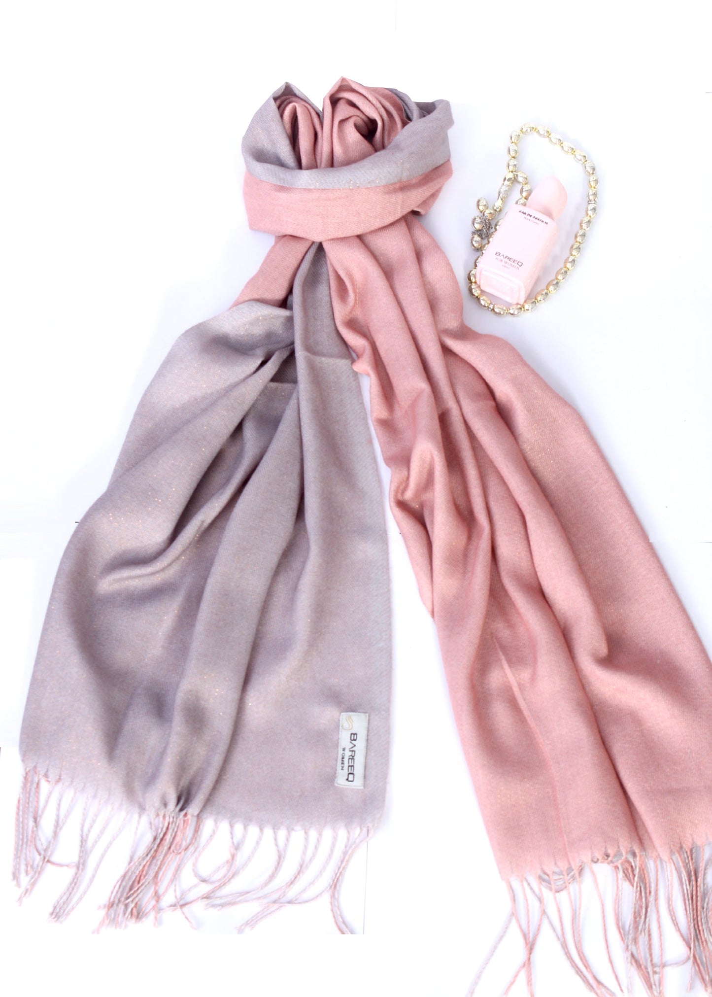 Bareeq Outfits - L.Pink & Purple Stoler ZTTFS-03