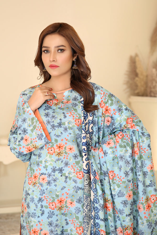 Adan's Libas - D 24 - Digital Printed Linen 3PC