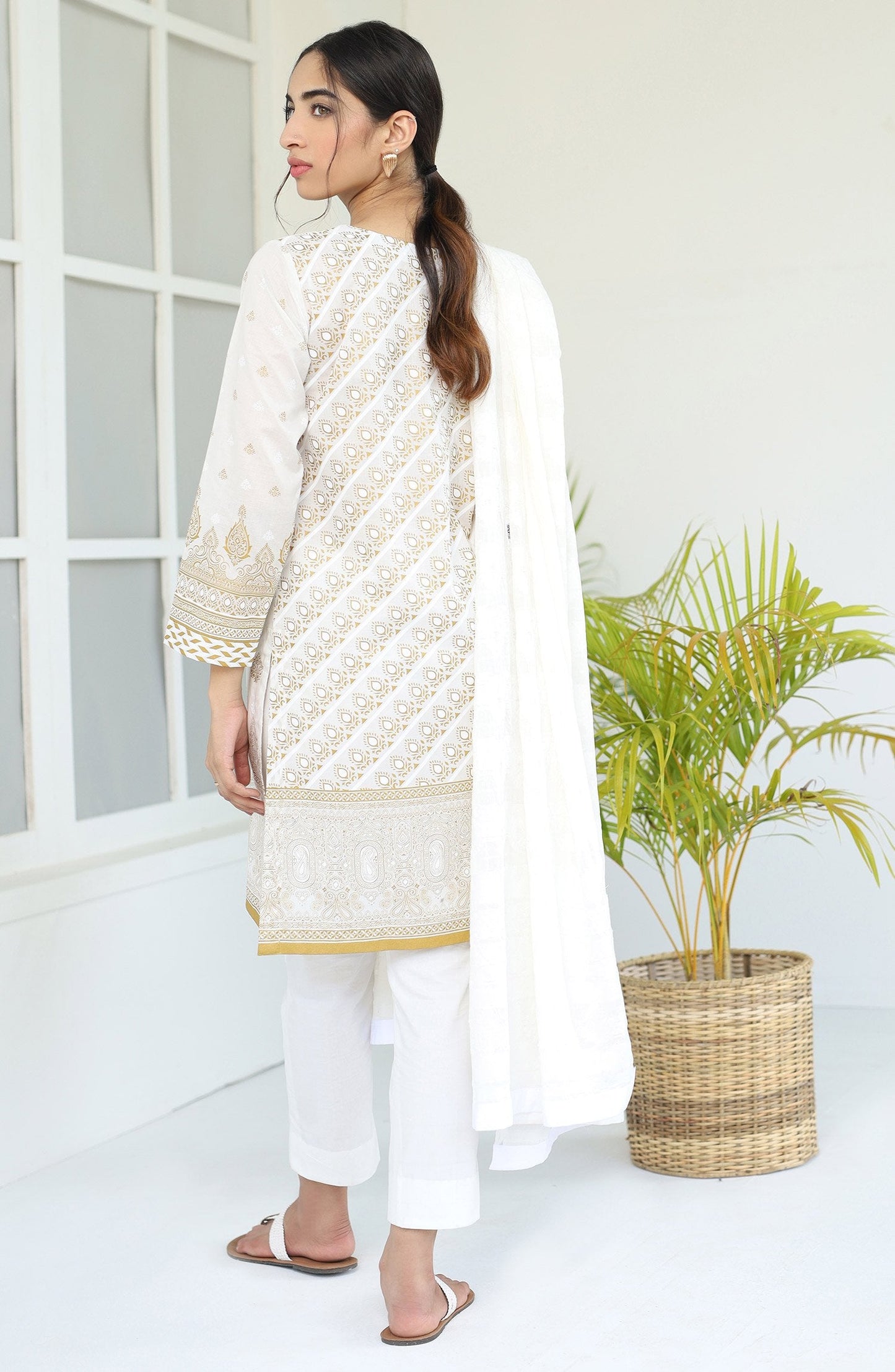 Orient - Unstitched 2PC Pearl Printed Shirt Jacquard Dupatta