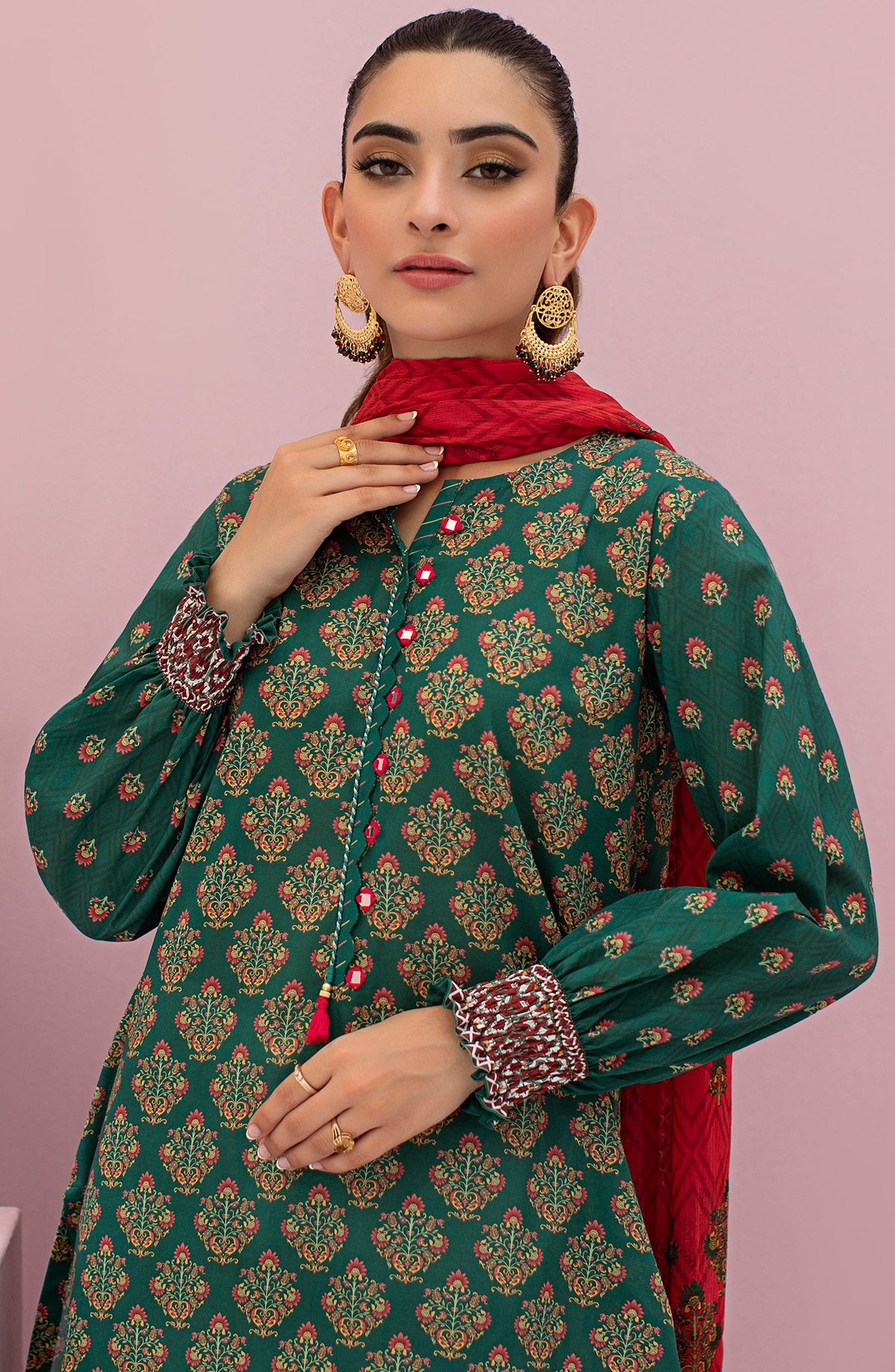 Orient - Unstitched 2 Piece Printed Lawn Shirt and Chiffon Dupatta