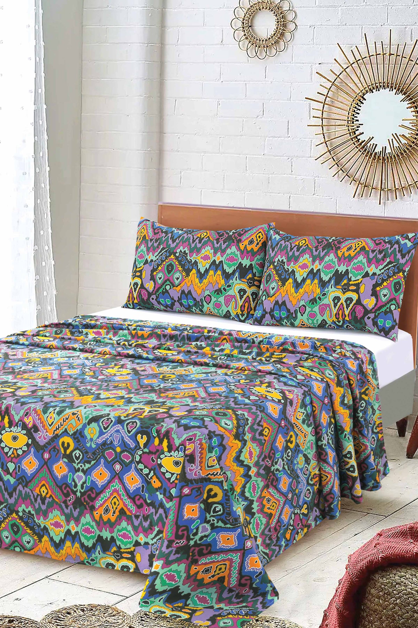 Nishat Linen - Ikat Tie Sheet Set