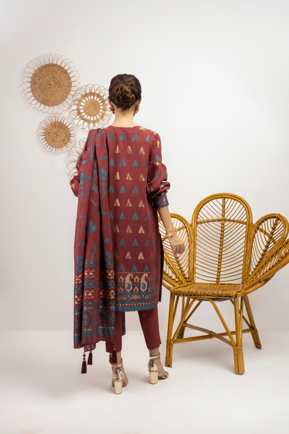 3 Pc Jacquard Outfit