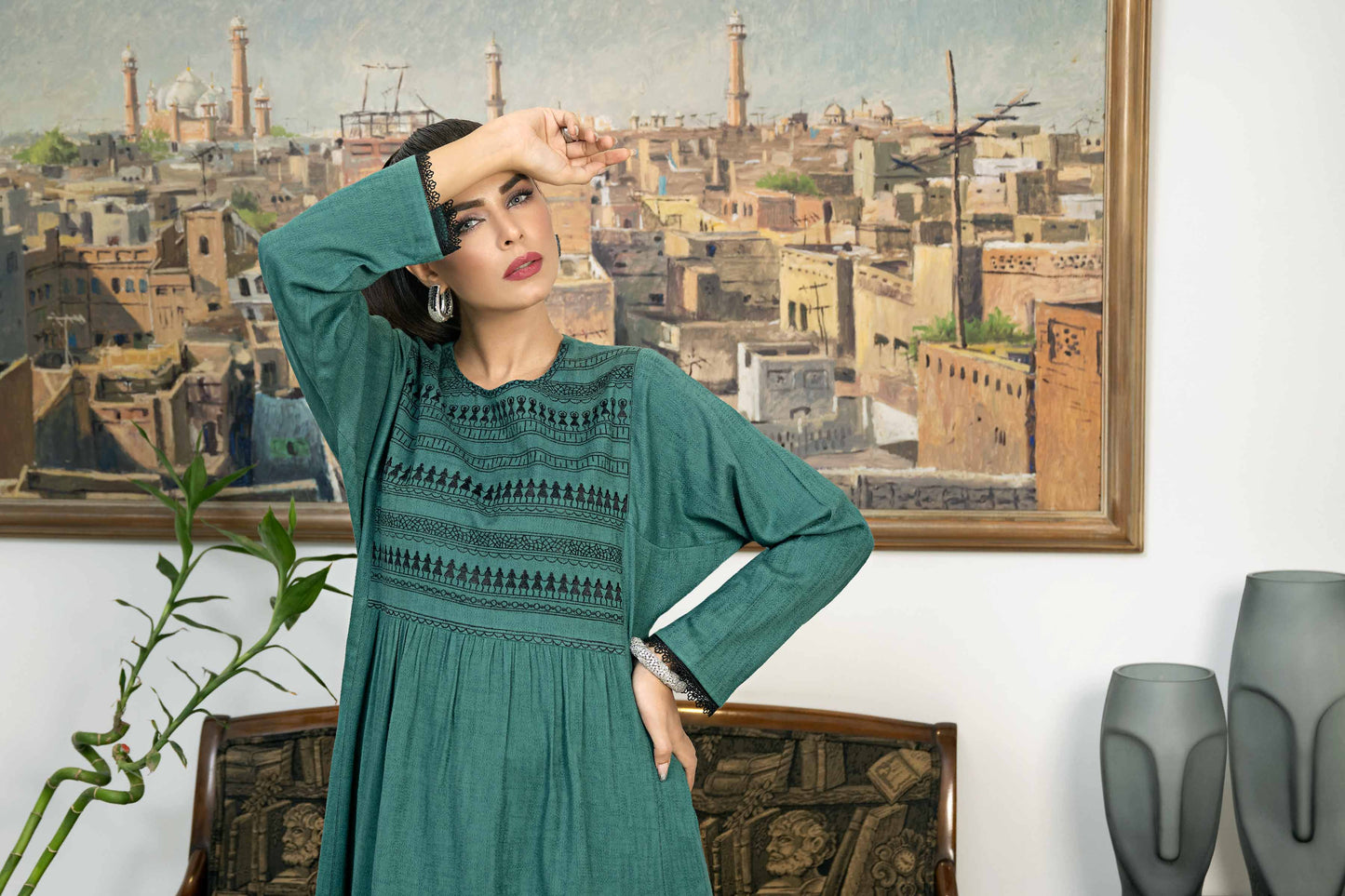 Nishat Linen - 2 Piece - Embroidered Suit - KFW23-06