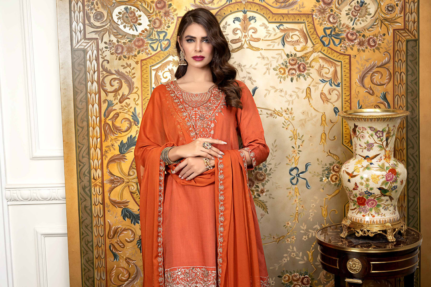 Nishat Linen - 3 Piece - Embroidered Suit - KFW23-17