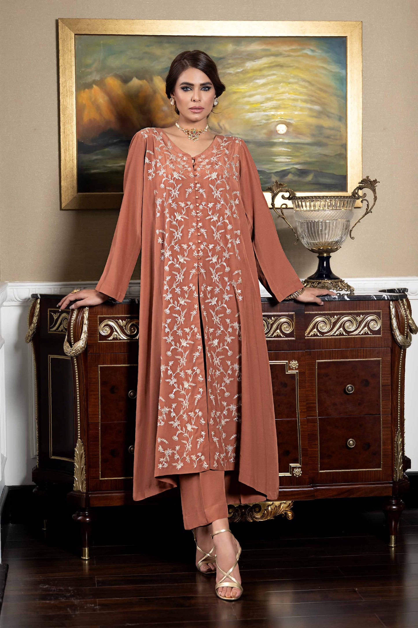 Nishat Linen - 2 Piece - Embroidered Suit - KFW23-18
