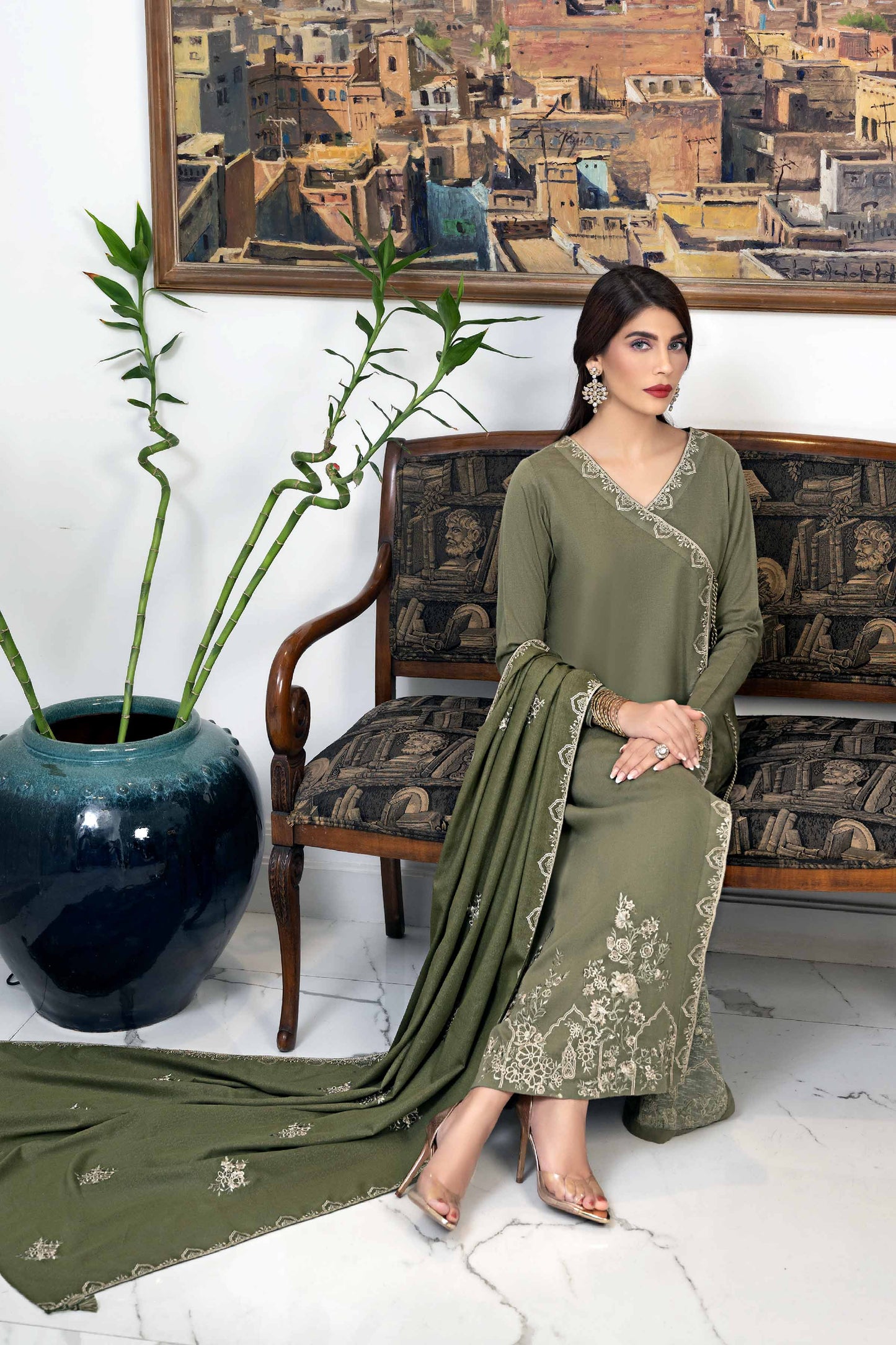 Nishat Linen - 3 piece - Embroidered Suit - KFW23-37