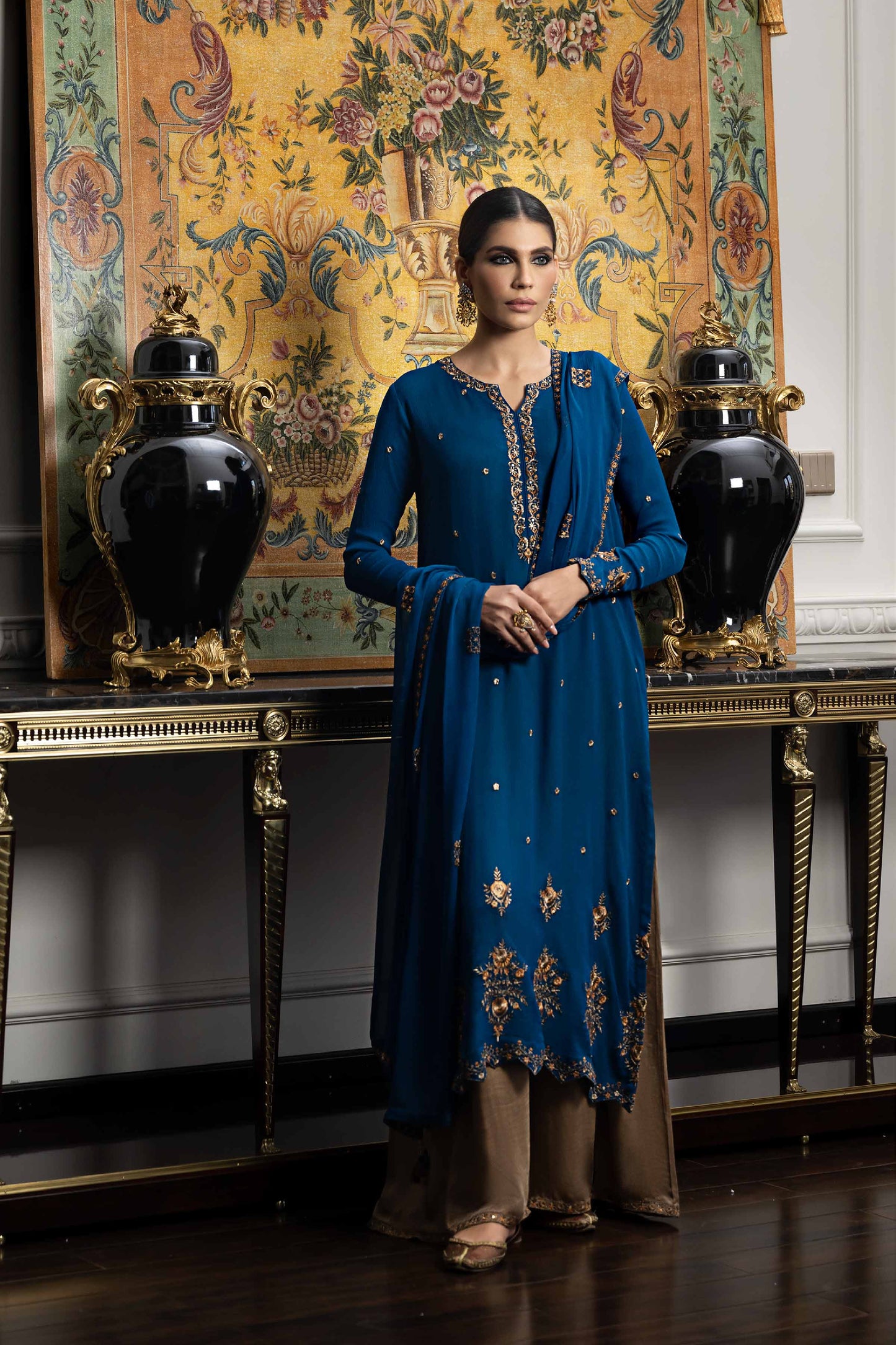 Nishat Linen - 3 Piece - Embroidered Suit - KFW23-48