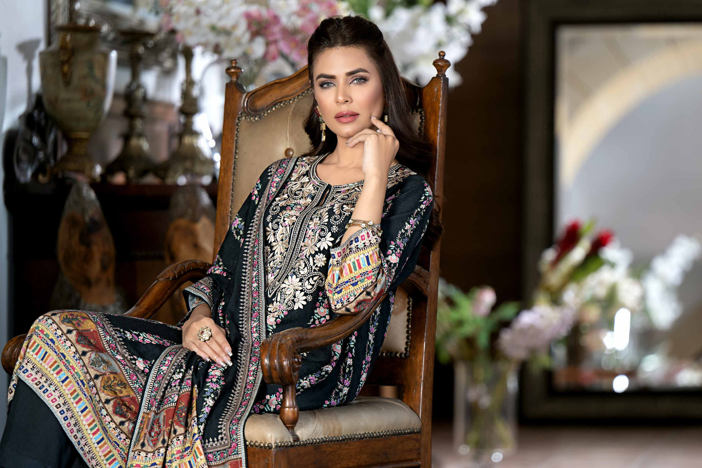 Nishat Linen - 3 Piece - Printed Embroidered Suit - KFW23-78