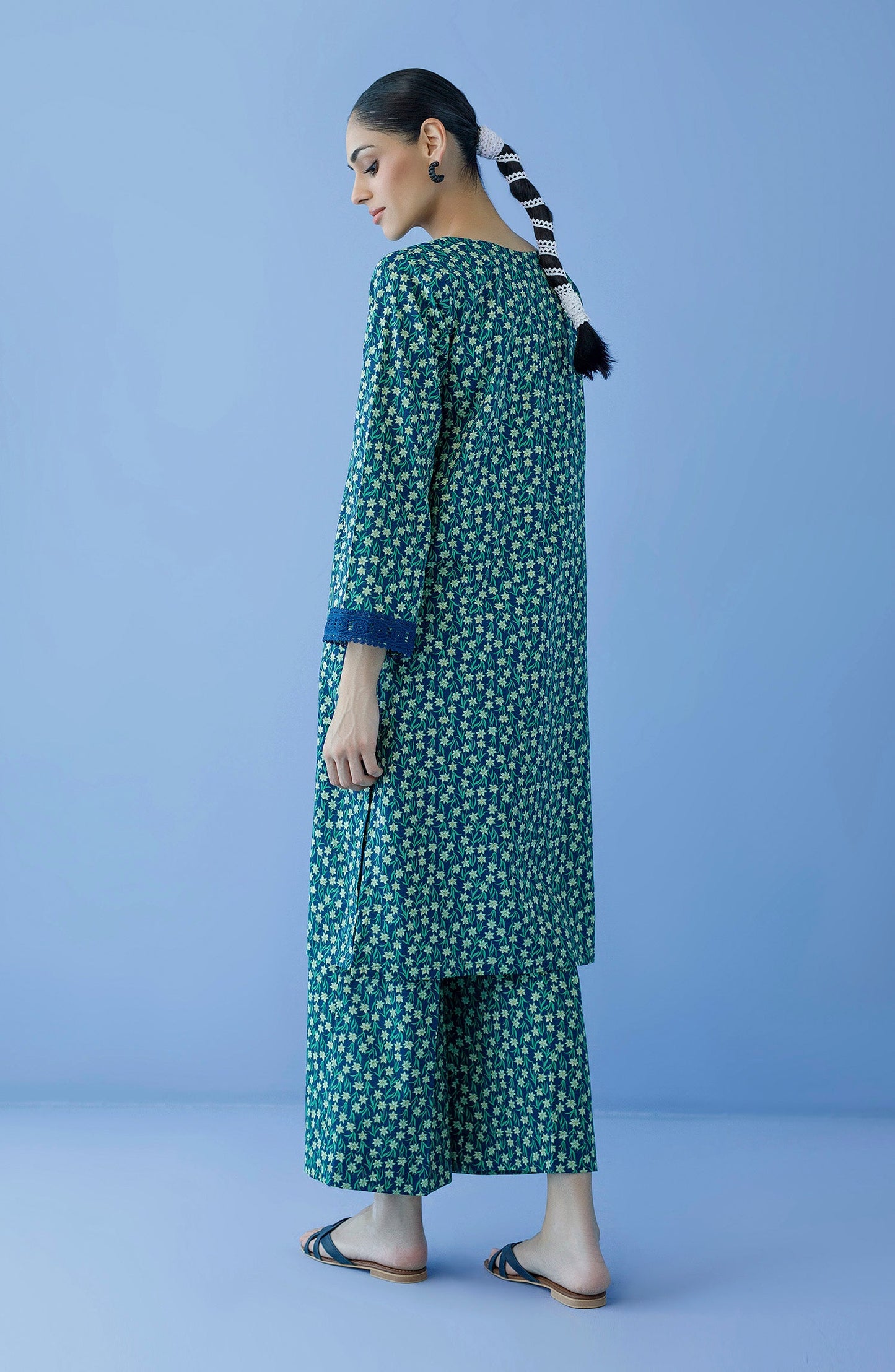 Orient - Unstitched 2 Piece Printed Cambric Shirt and Cambric Pant