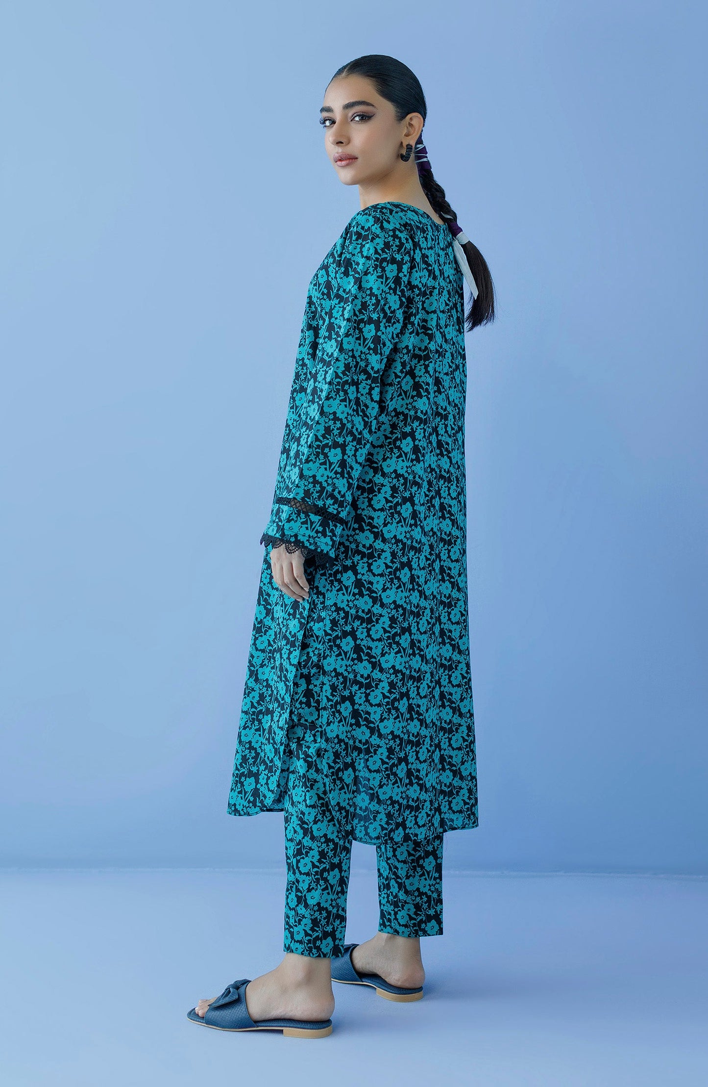 Orient - Unstitched 2 Piece Printed Cambric Shirt and Cambric Pant